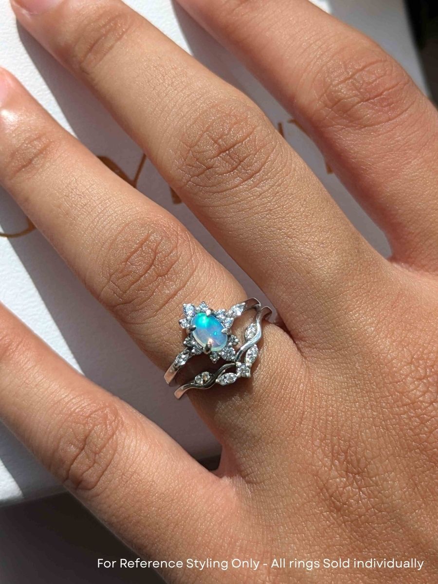 Sylphy Crown Silver Stackable Ring