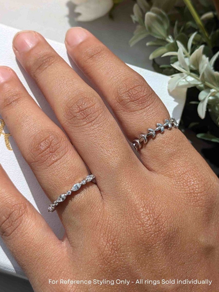 Clover Leaf Silver Stackable Ring