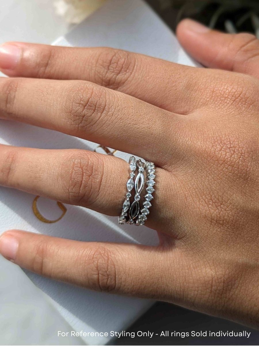Round Silver Stackable Ring