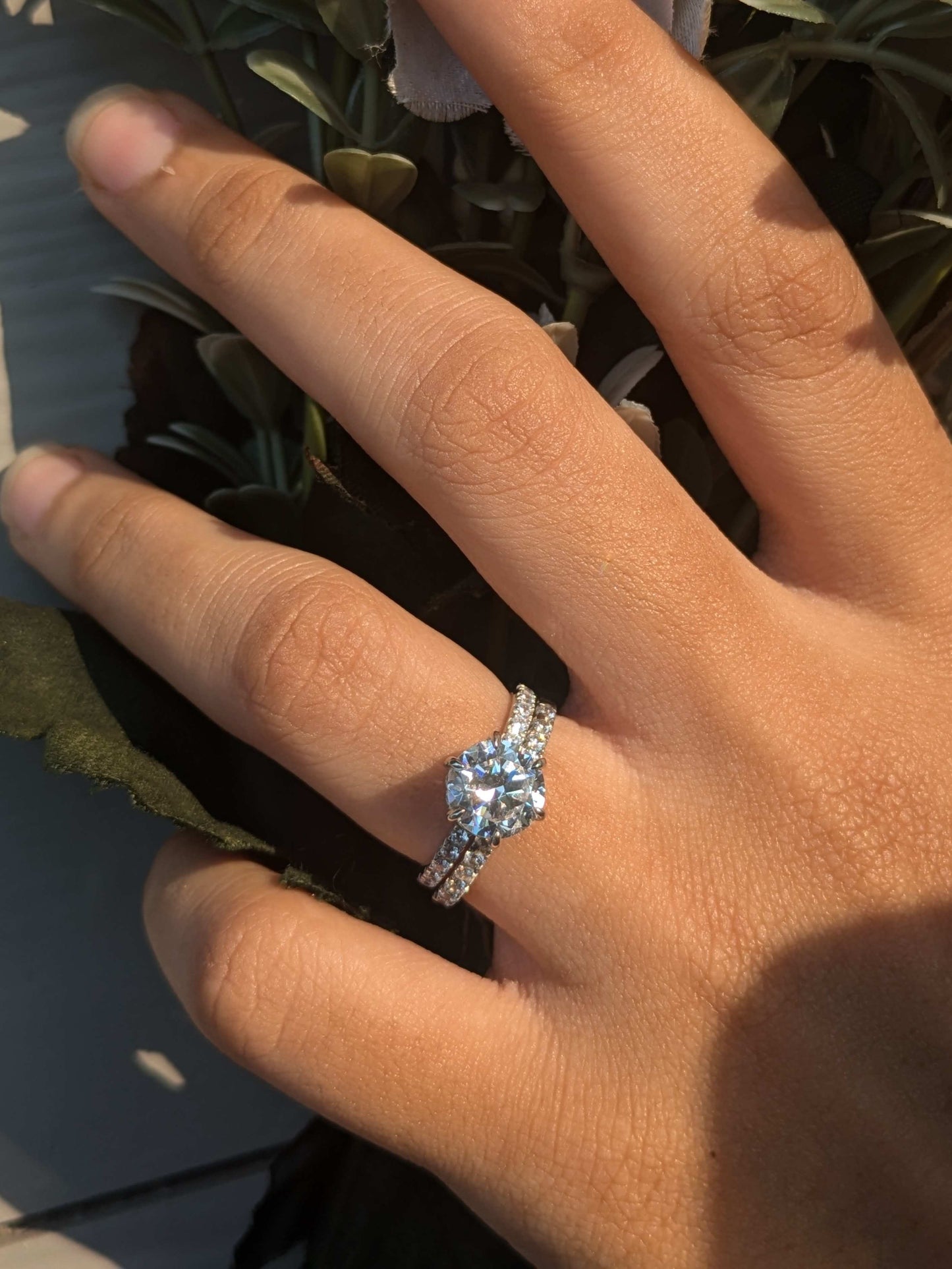 Blossom Round Solitaire Silver Ring