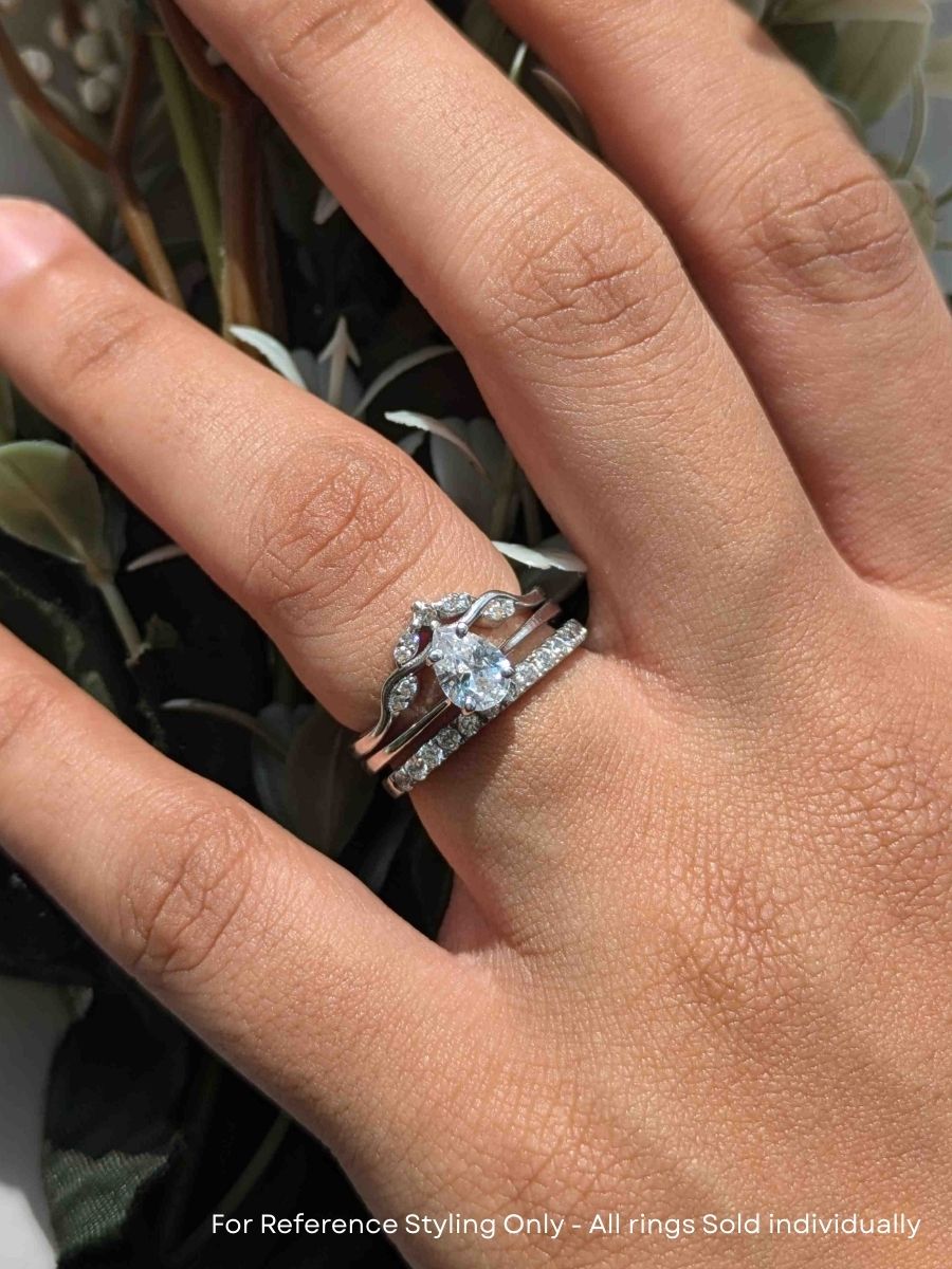 Sylphy Crown Silver Stackable Ring