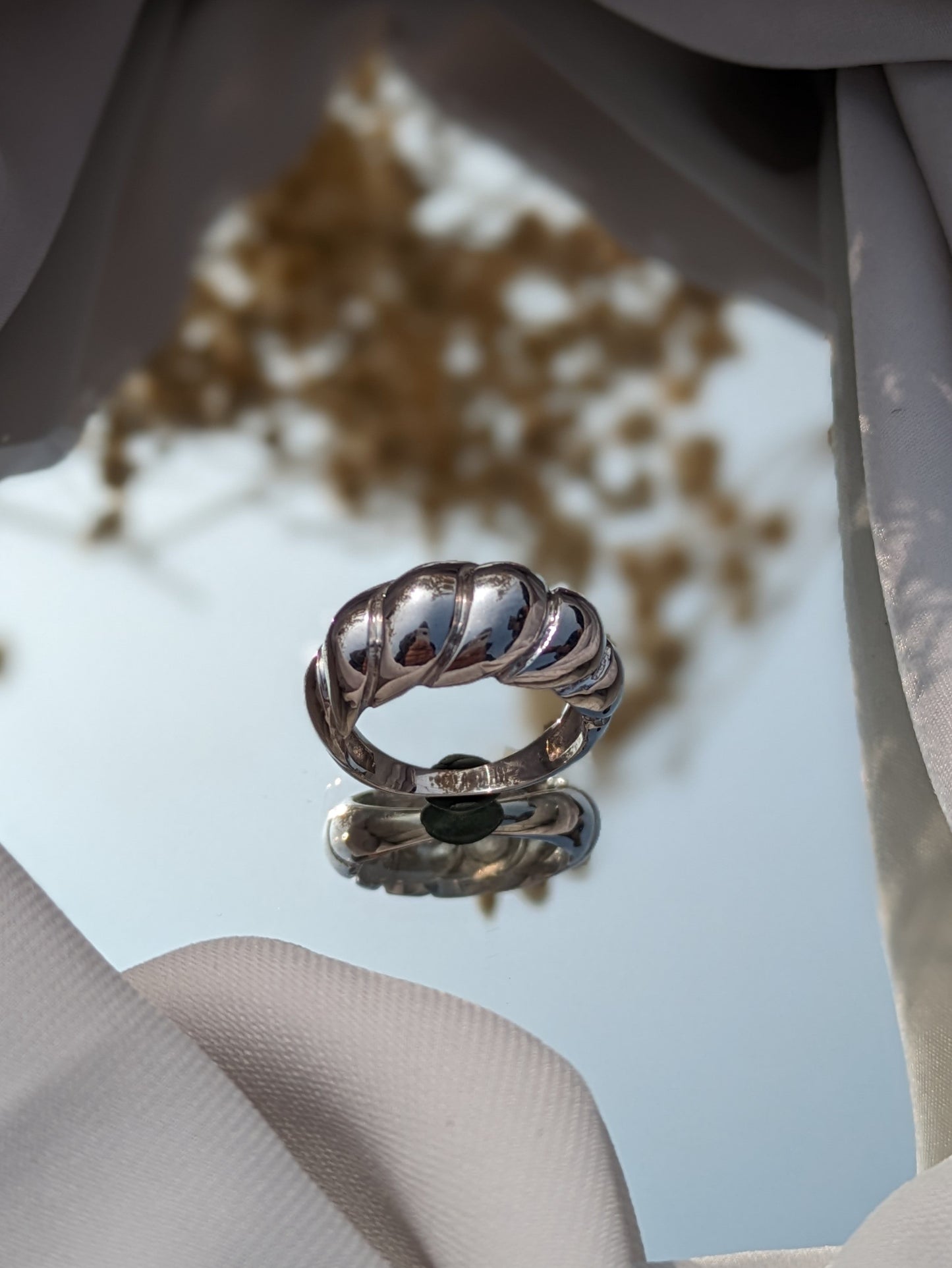 Eva Silver Classy Croissant Ring