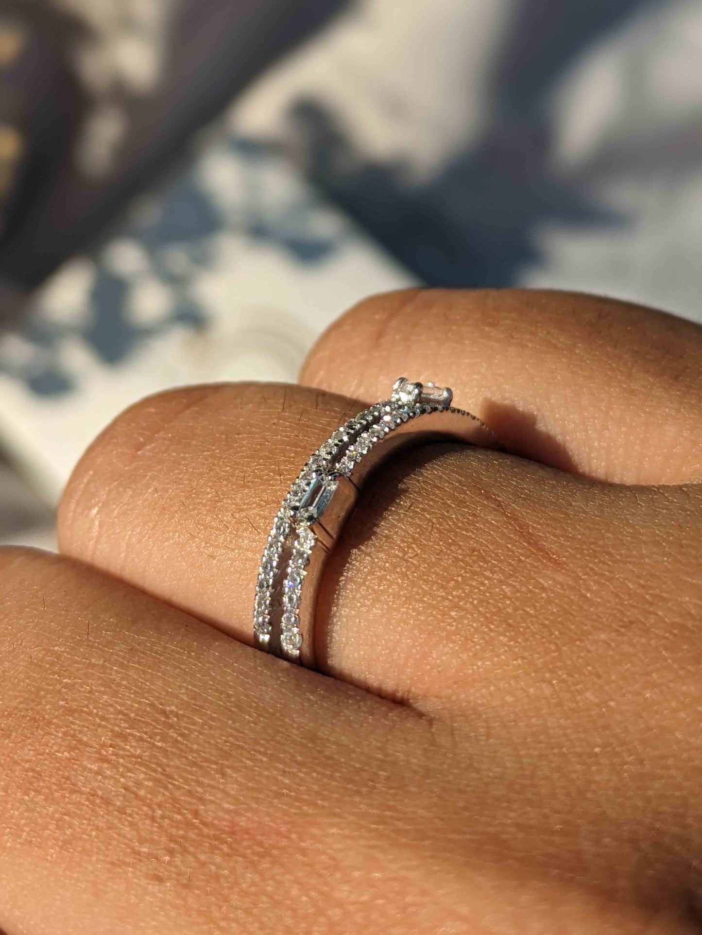 Raelyn Silver Diamond Ring