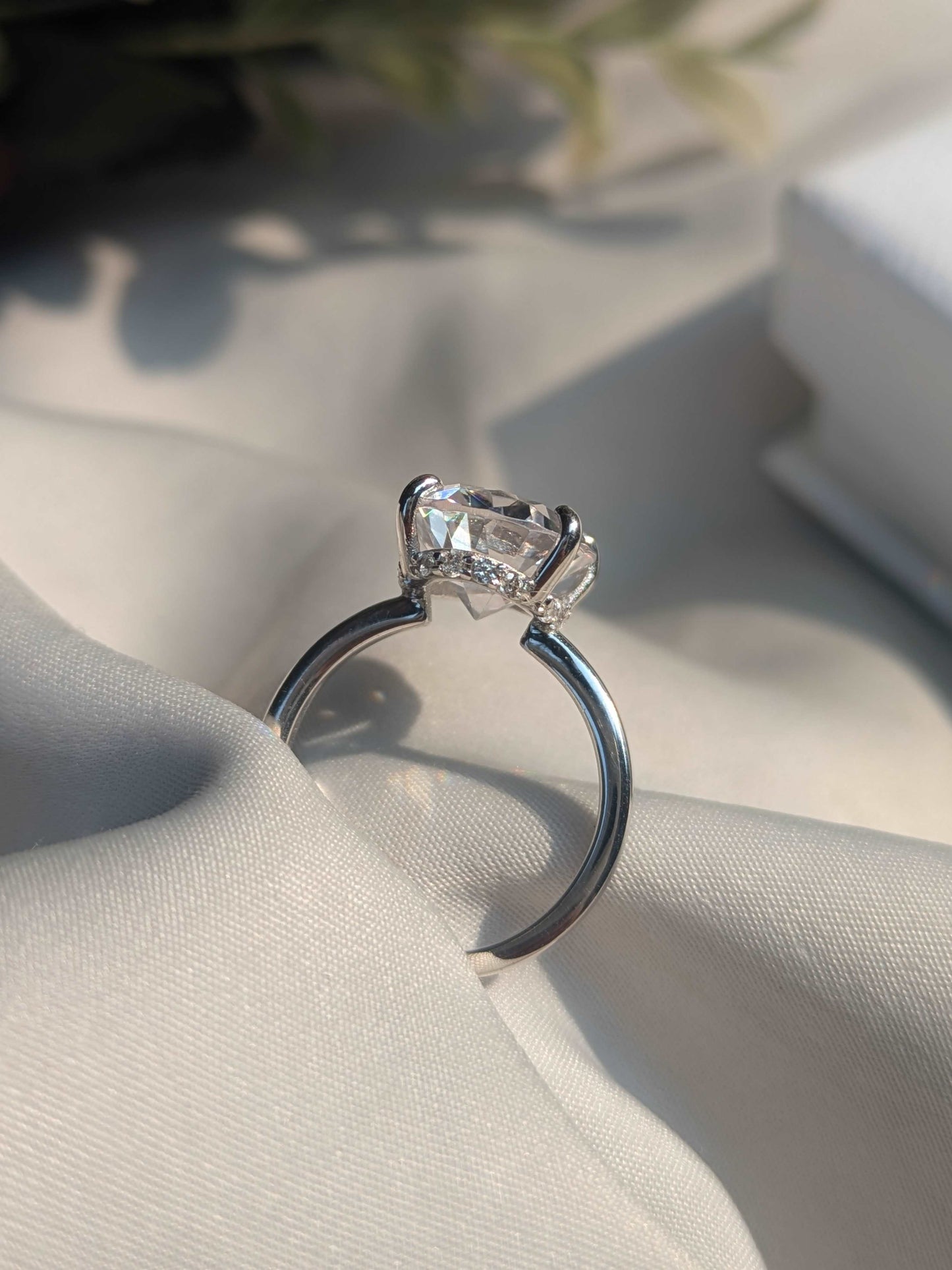 Hayley Oval Solitaire Silver Ring