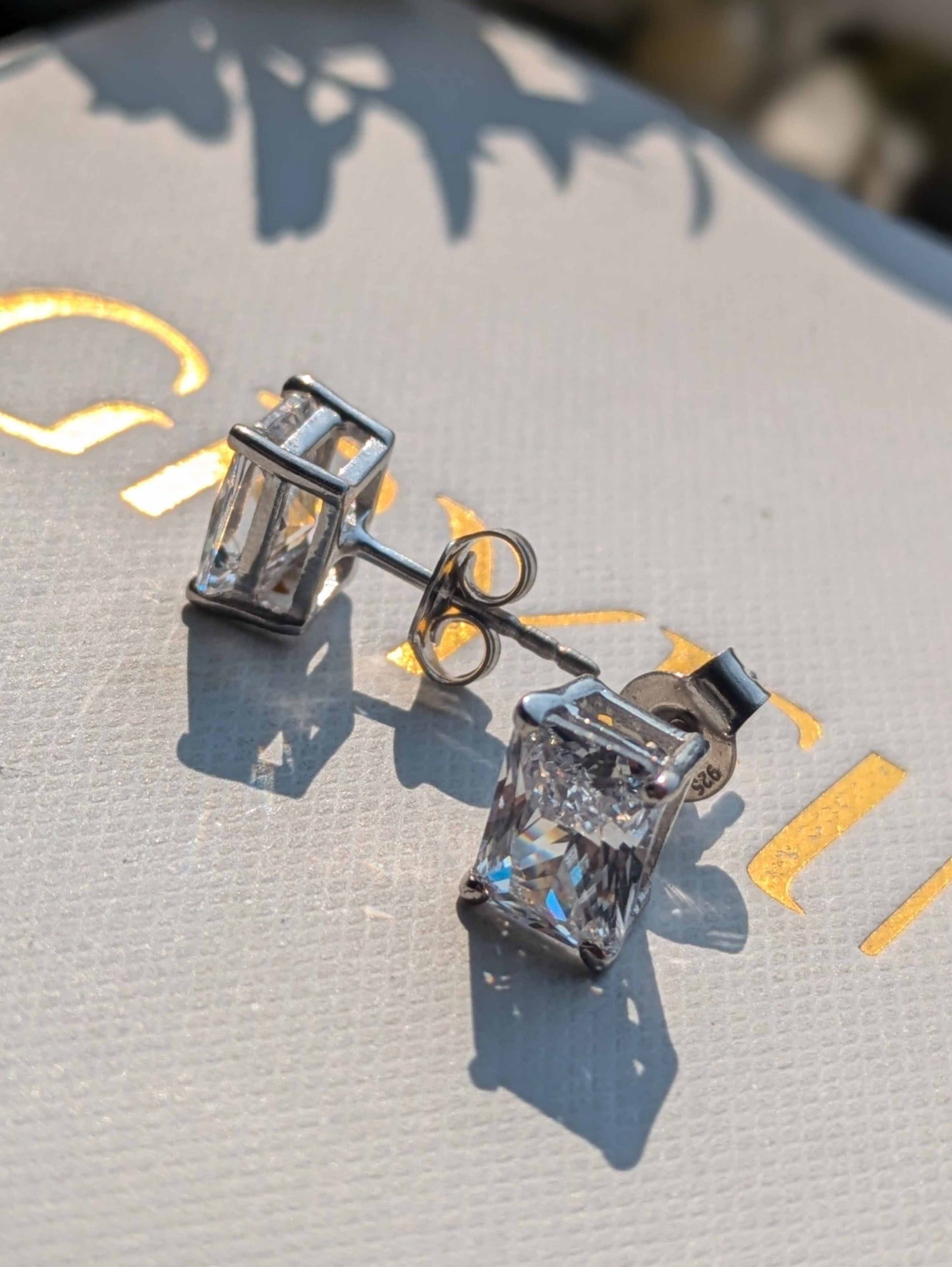 Radiant Stud Silver Earring