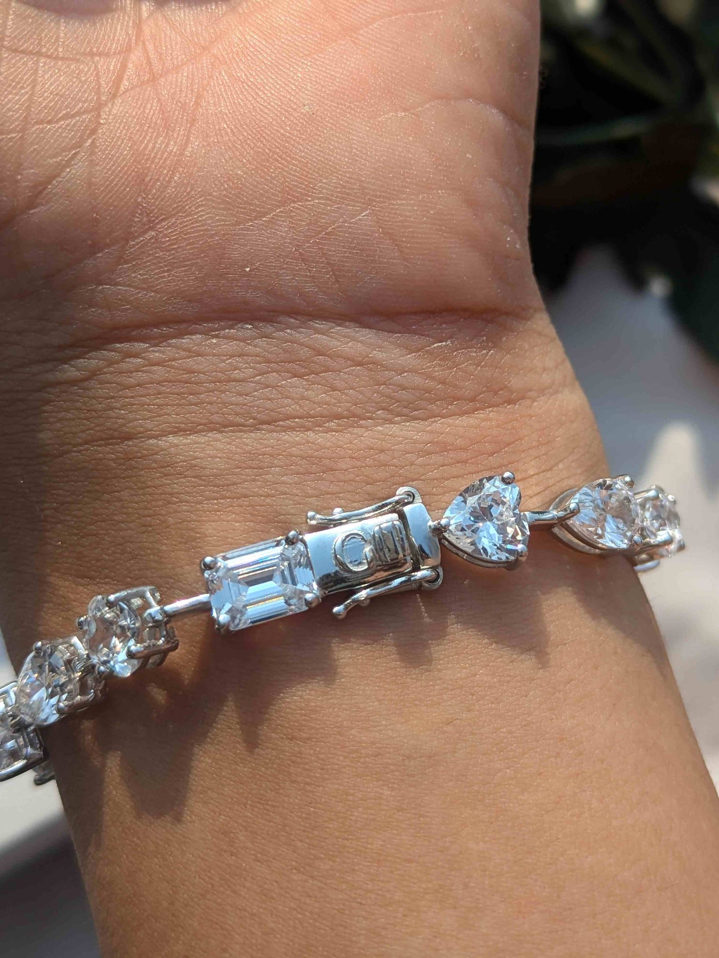 Luxe MultiStone Tennis Silver Bracelet