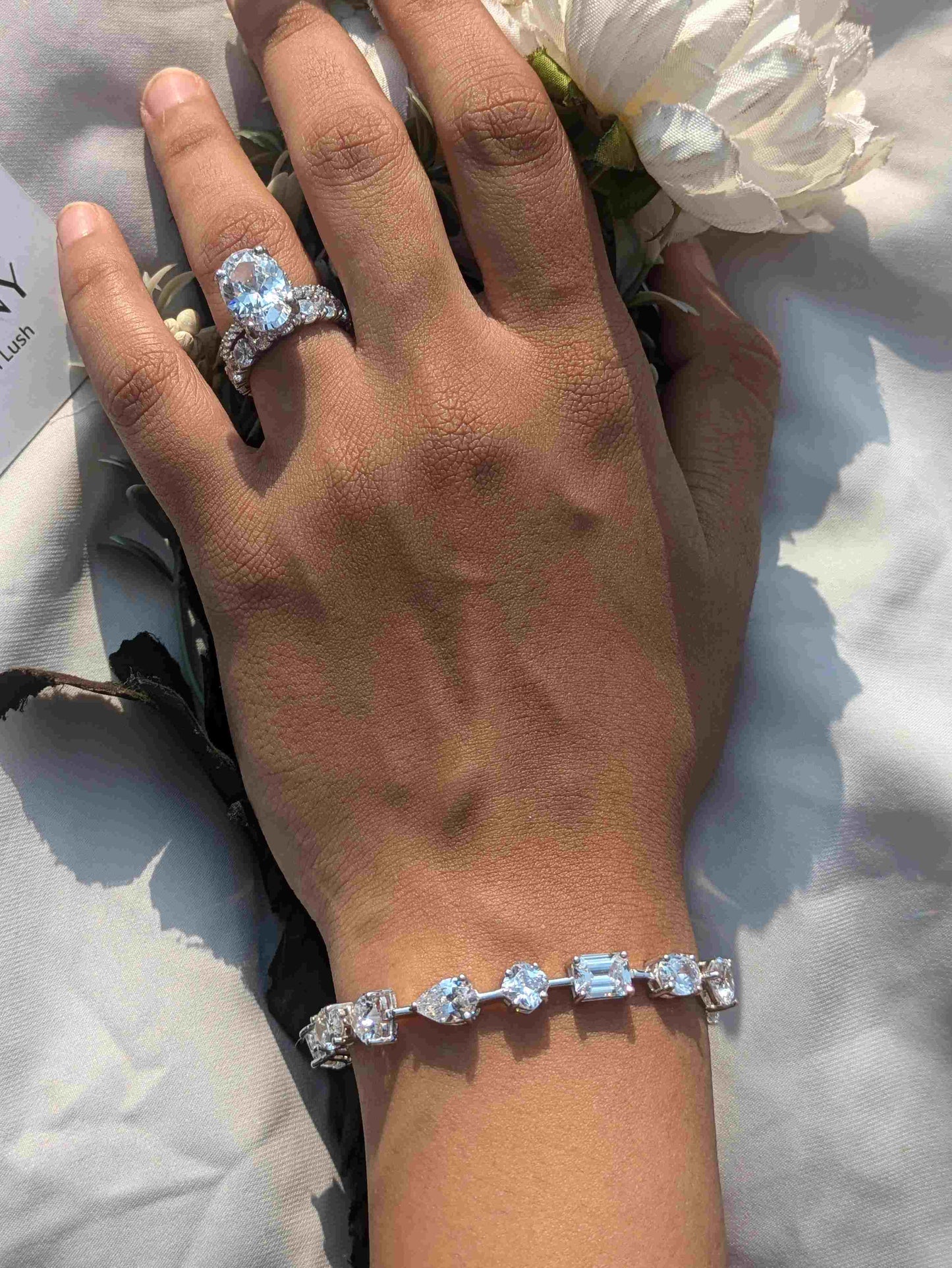 Luxe MultiStone Tennis Silver Bracelet