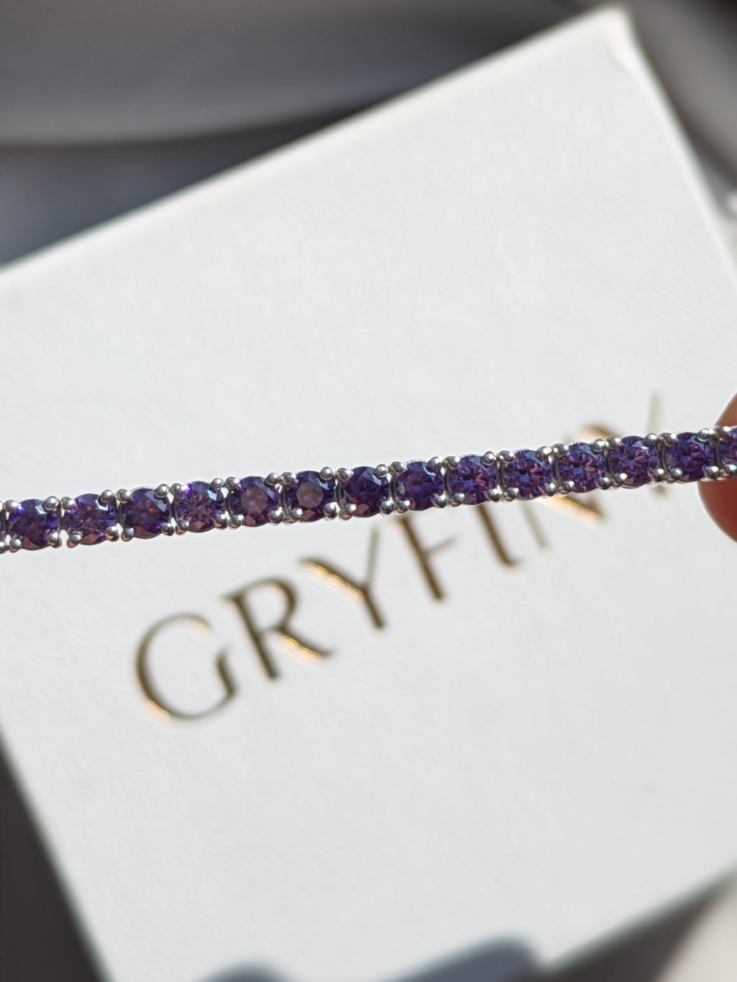 Round Tennis Silver Bracelet