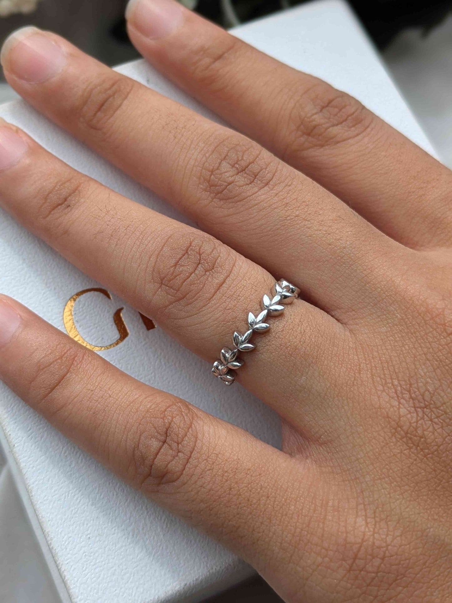 Clover Leaf Silver Stackable Ring