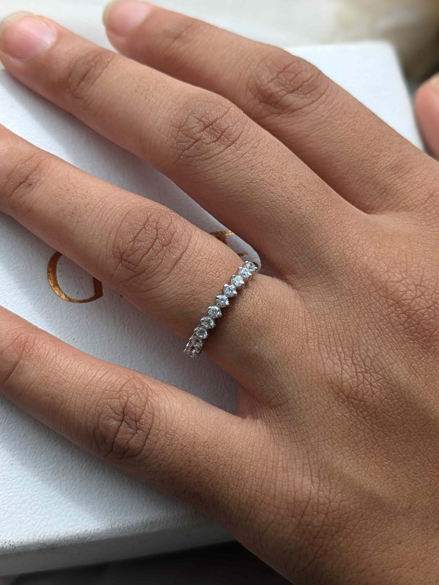 Round Silver Stackable Ring
