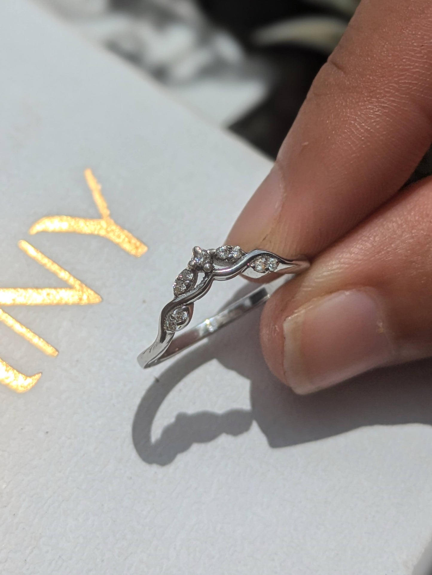 Sylphy Crown Silver Stackable Ring