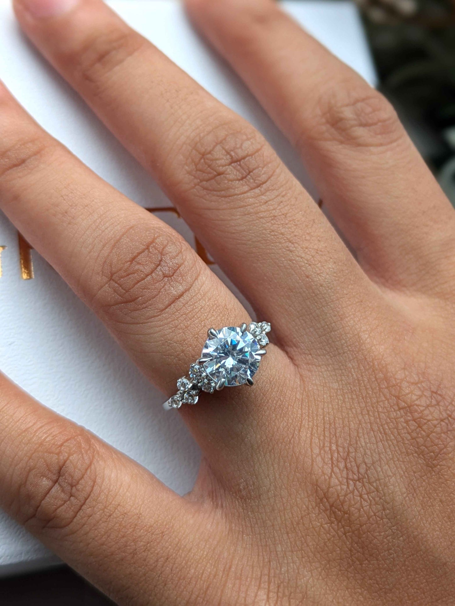 Eliza Elegant Silver Solitaire Ring