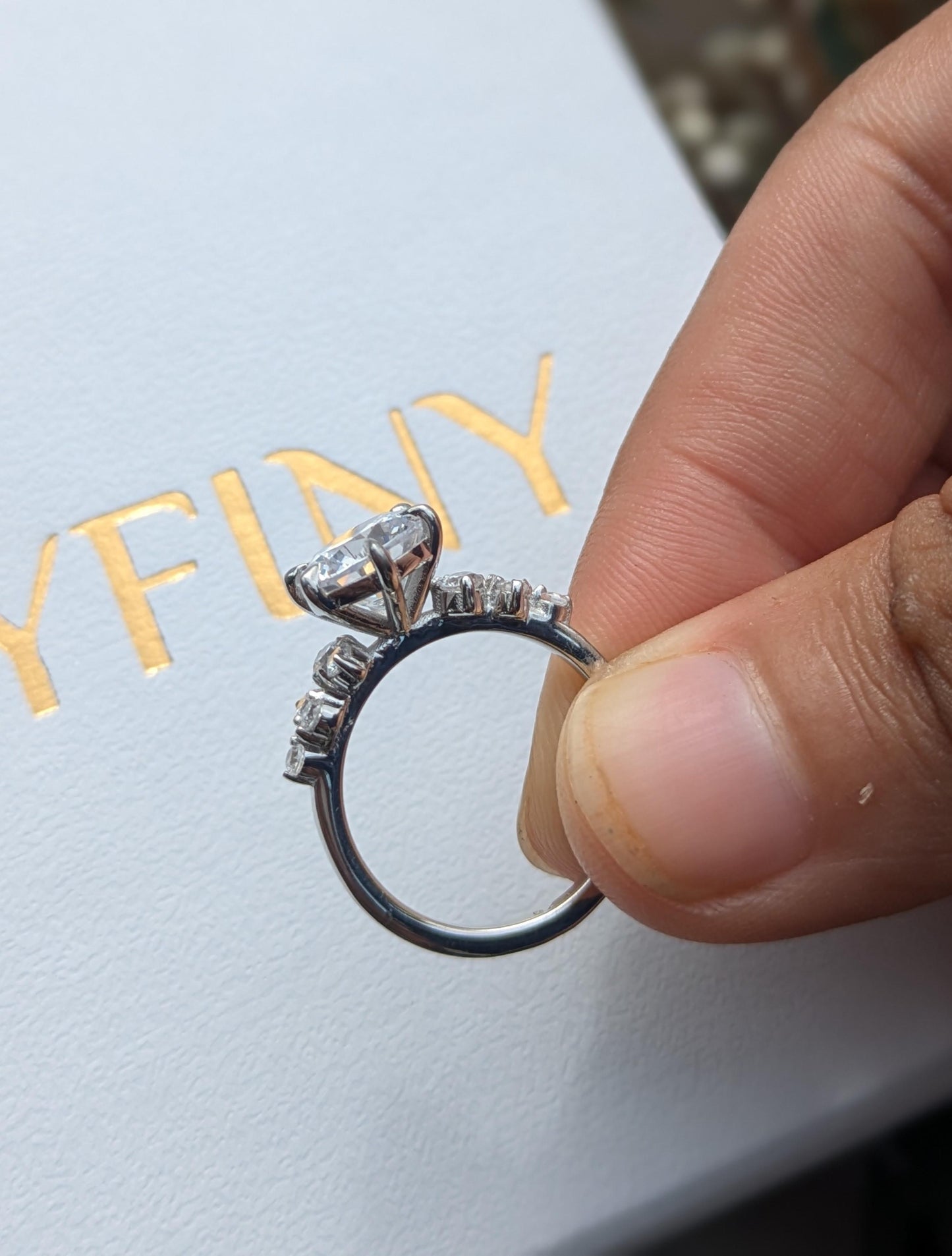 Eliza Elegant Silver Solitaire Ring