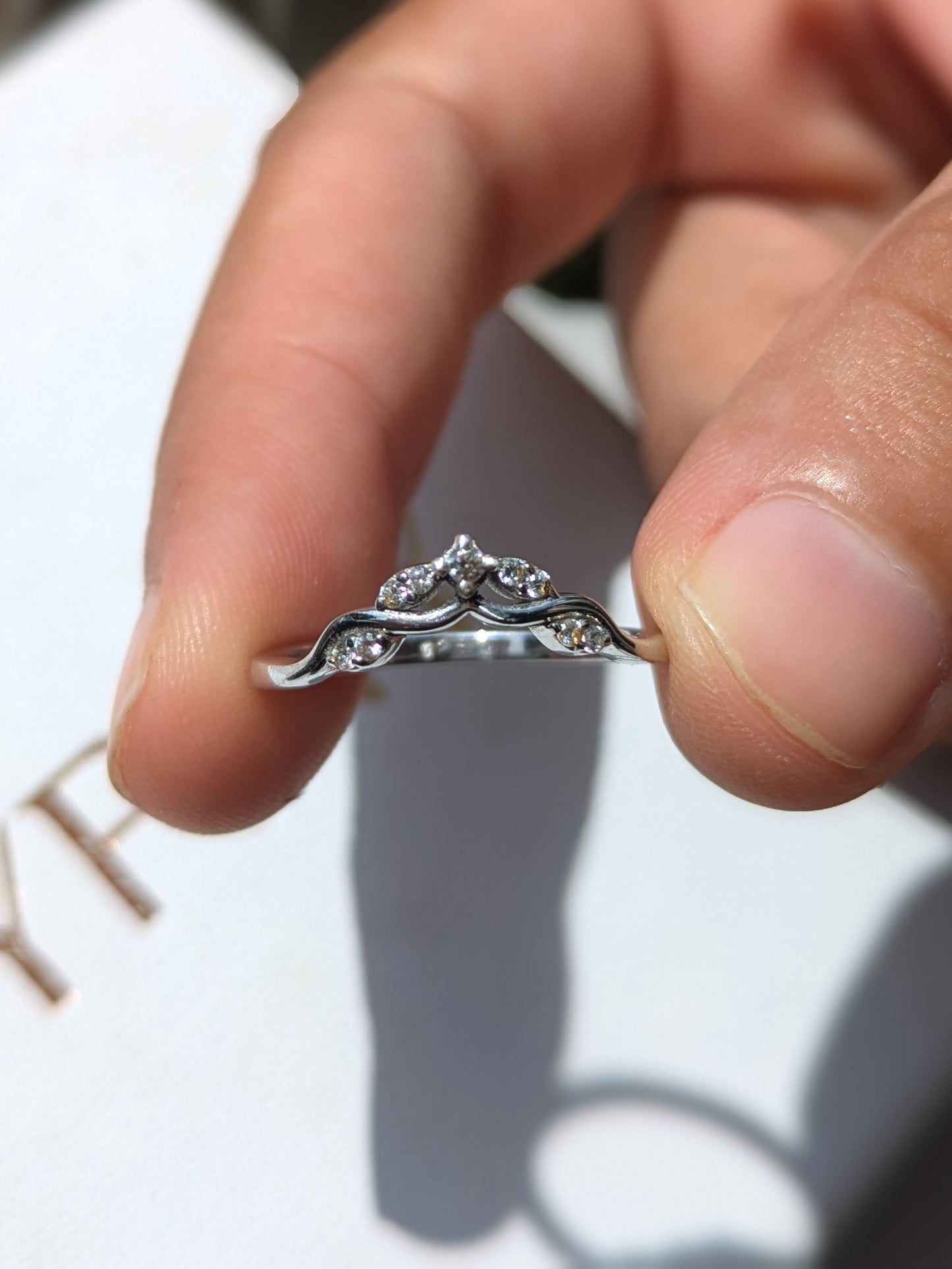 Sylphy Crown Silver Stackable Ring