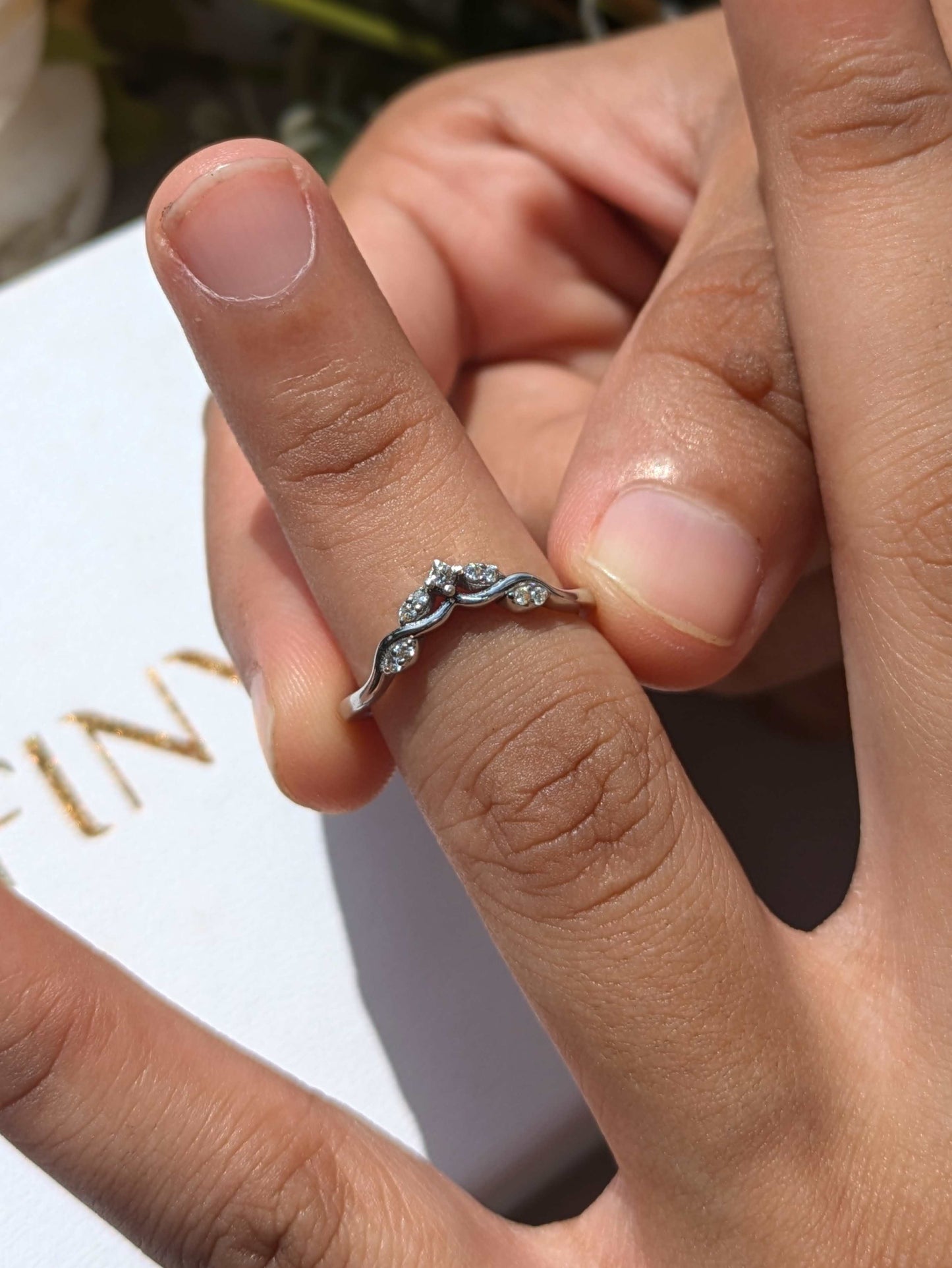 Sylphy Crown Silver Stackable Ring