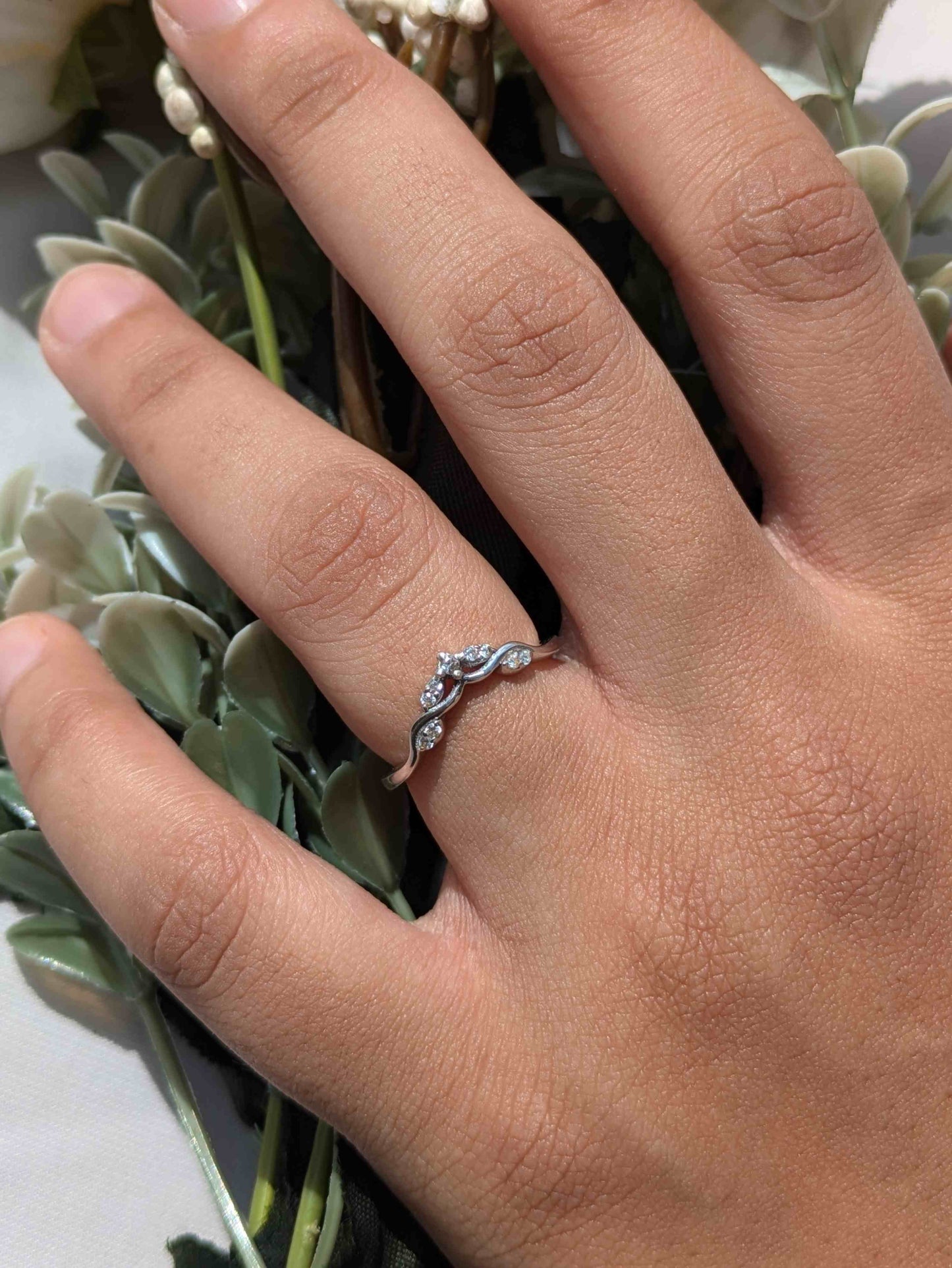 Sylphy Crown Silver Stackable Ring