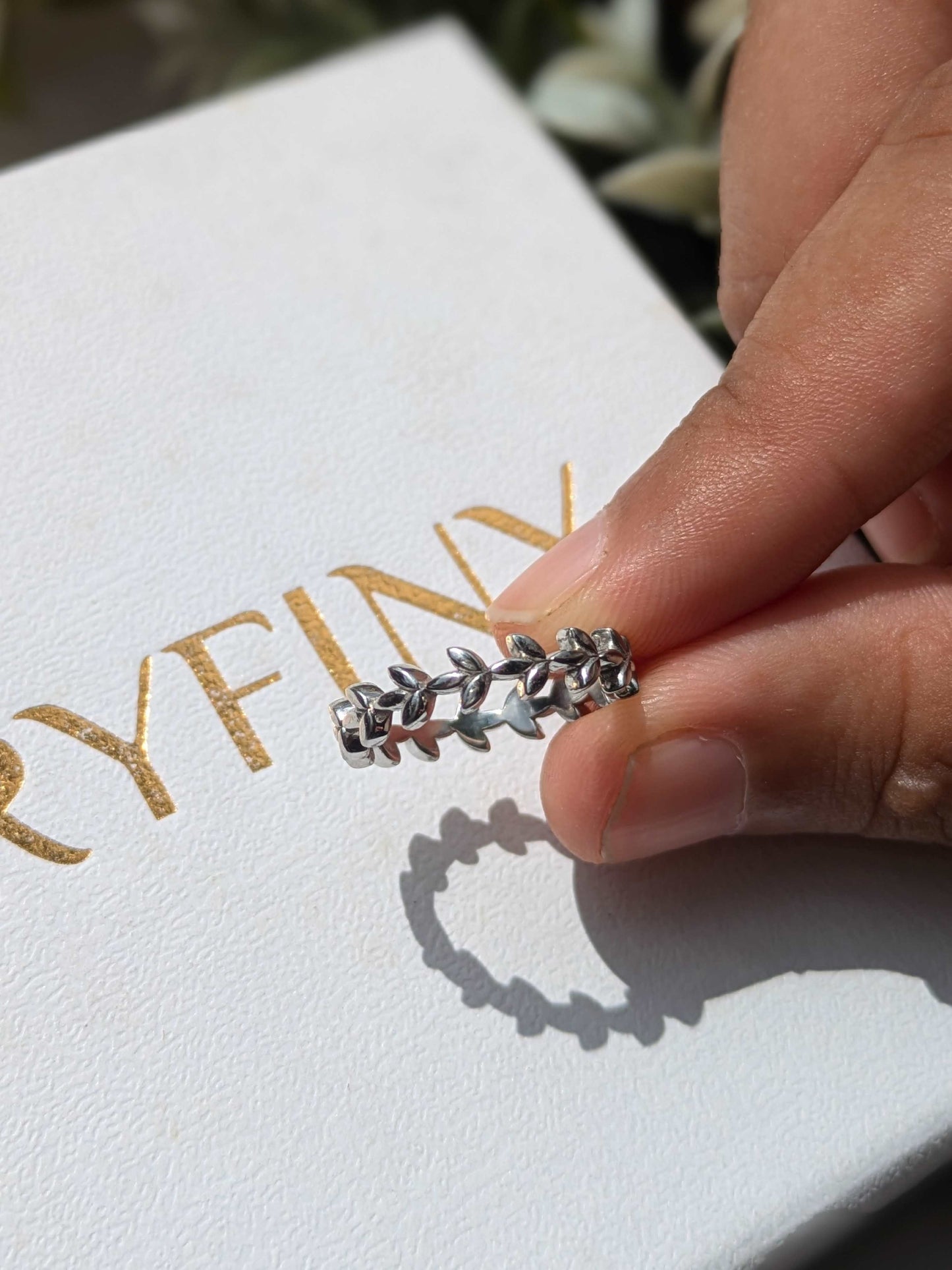 Clover Leaf Silver Stackable Ring