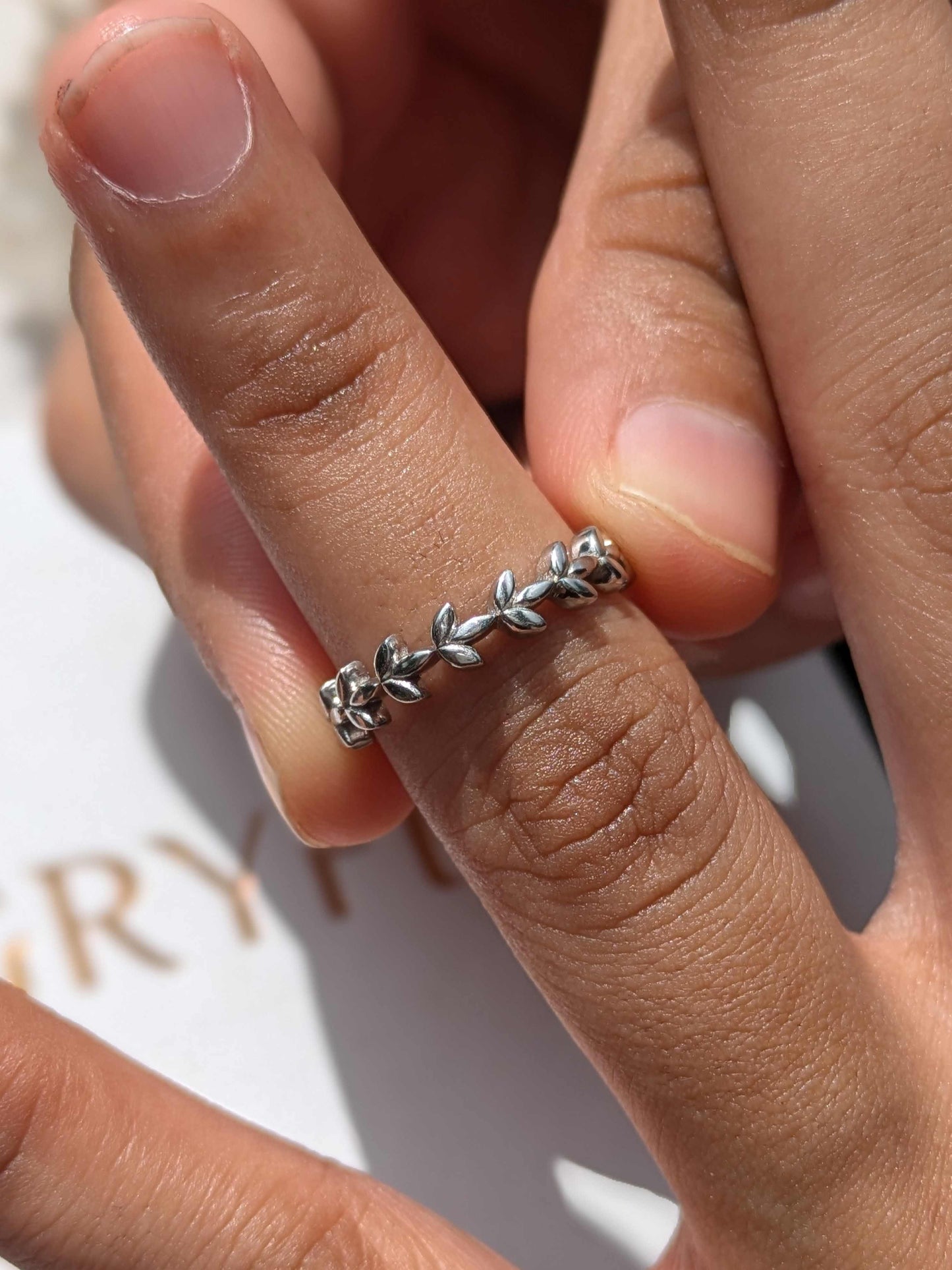 Clover Leaf Silver Stackable Ring