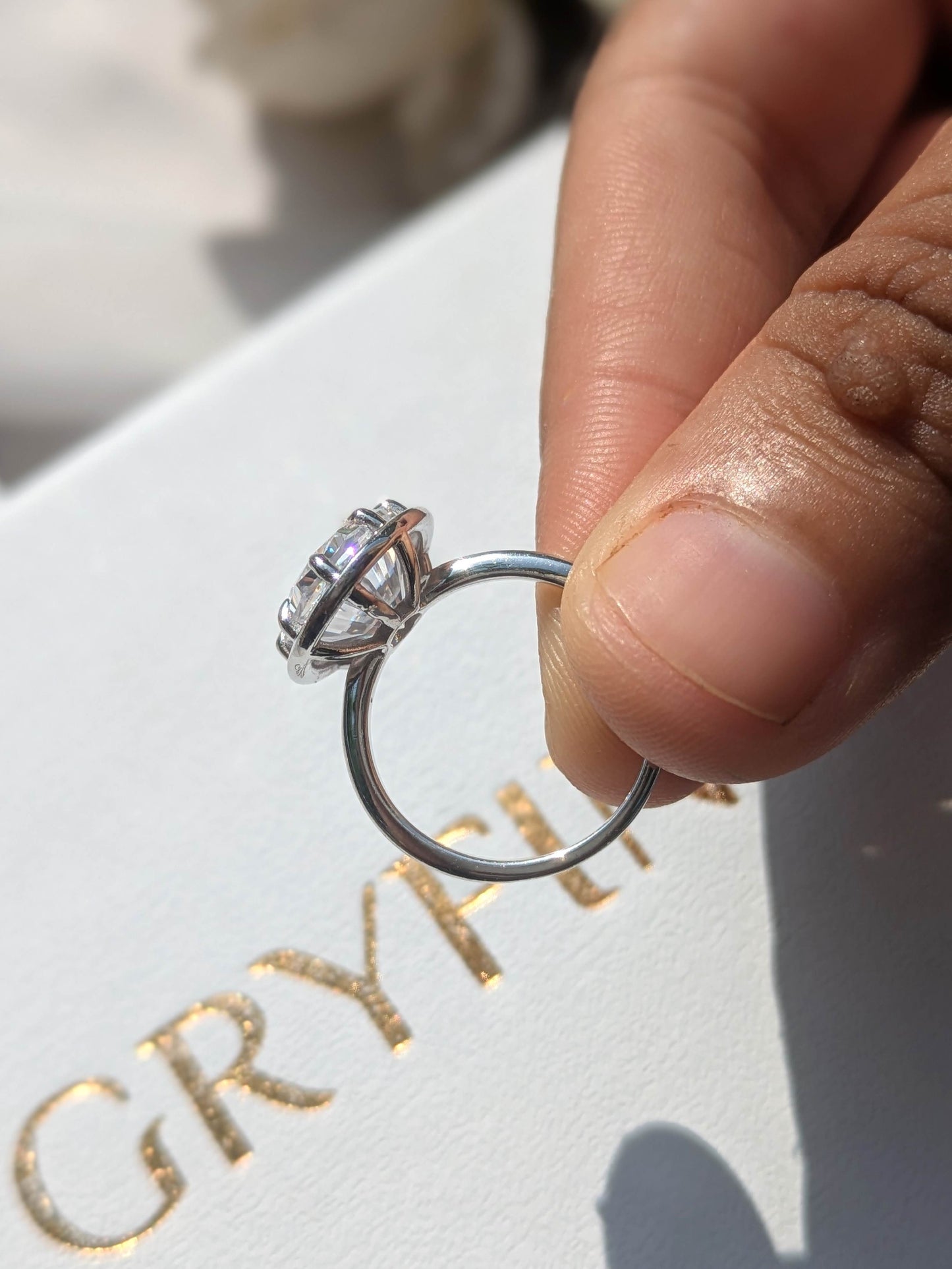 Elizabeth Oval Bezel Solitaire Silver Ring