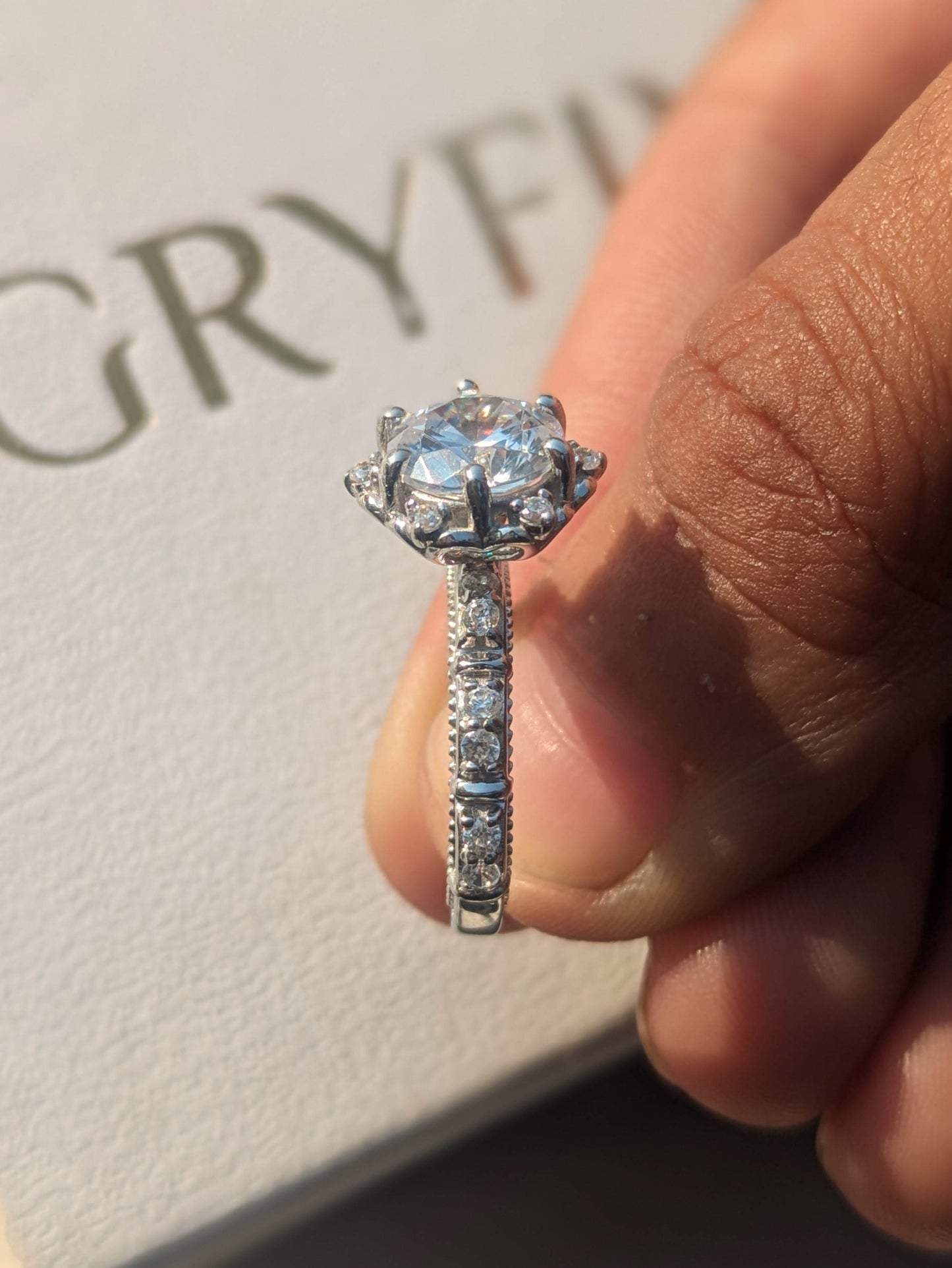 2Ct Marell Luxe Round Solitaire Silver Ring For Women