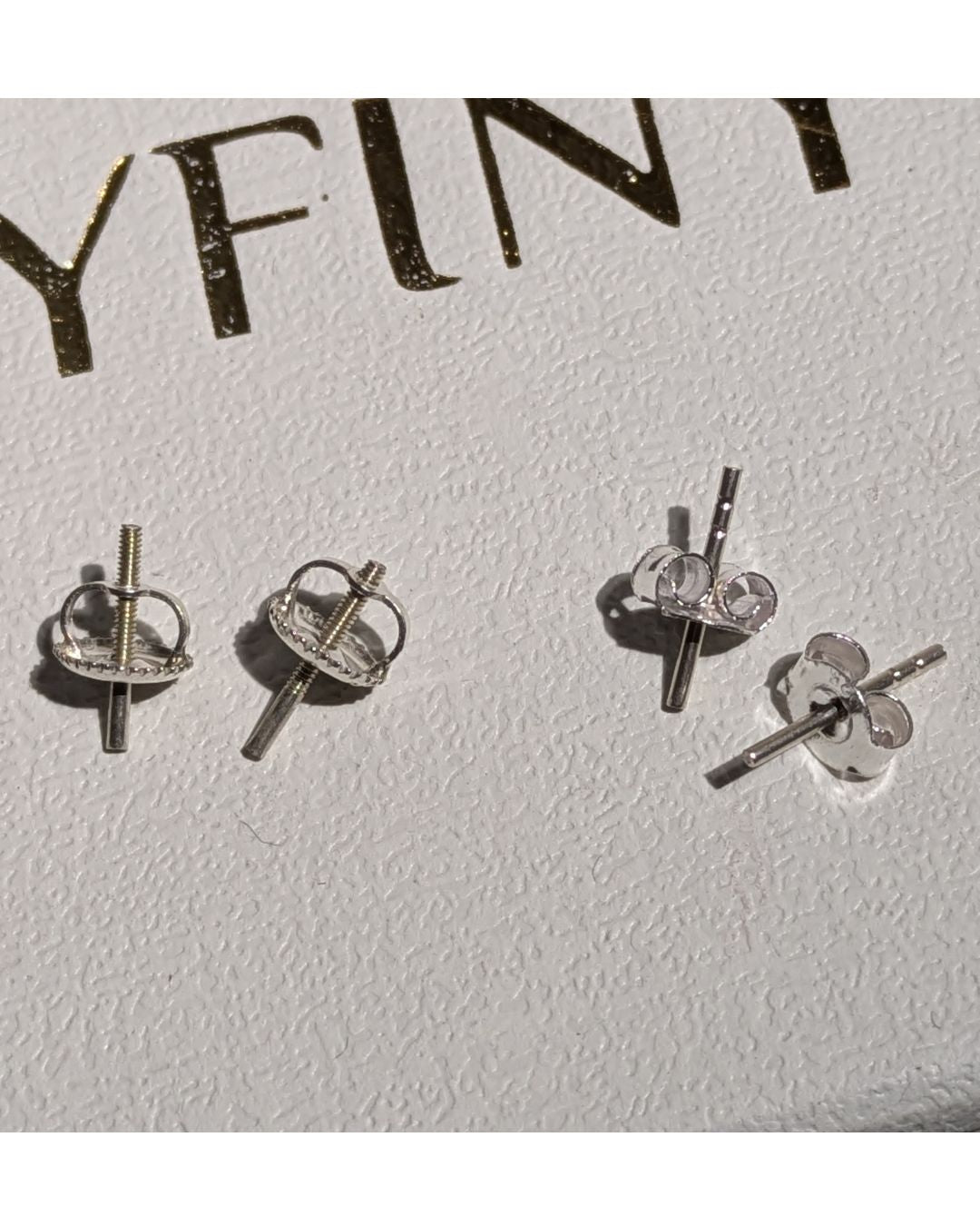 Cushion Stud Silver Earring