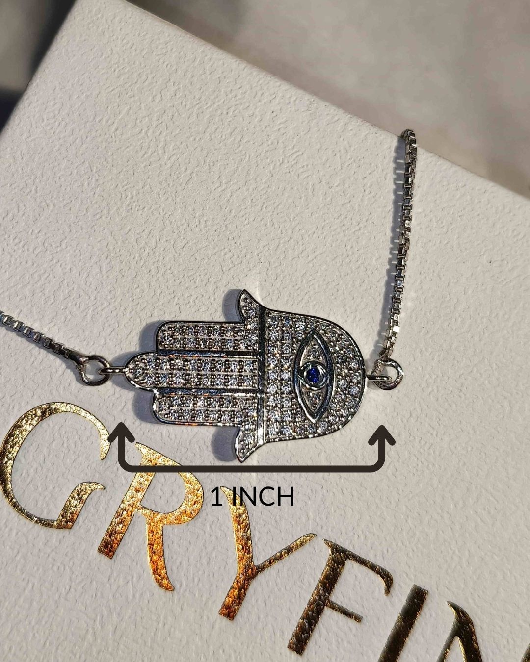 Hamsa Hand Bolo Lock Silver Bracelet