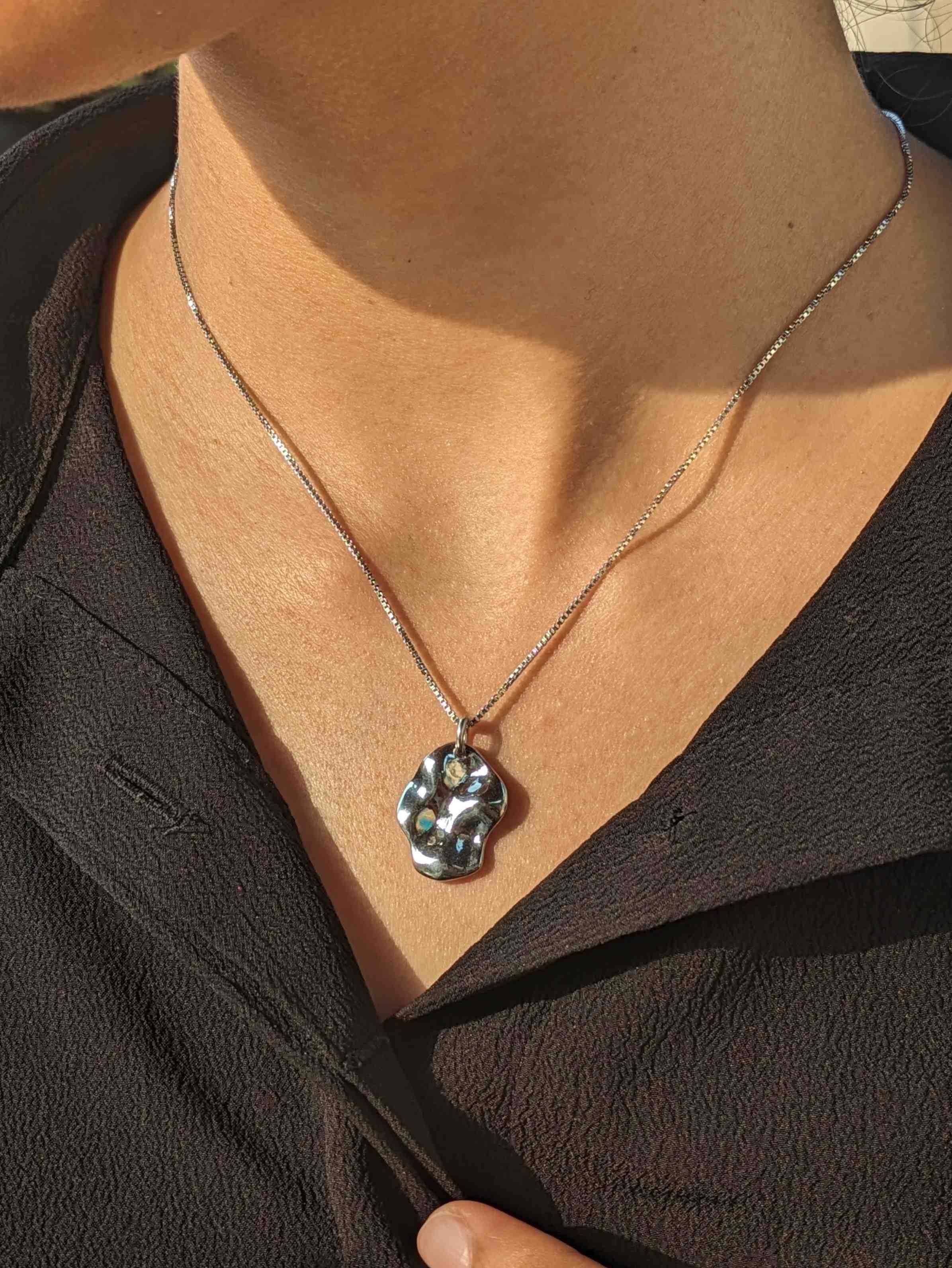 ◇ENGBROX◇ [silver 925][worn by Hyeri] soir necklace Bojar Sterling Silver and Rhinestone Filigree Necklace
