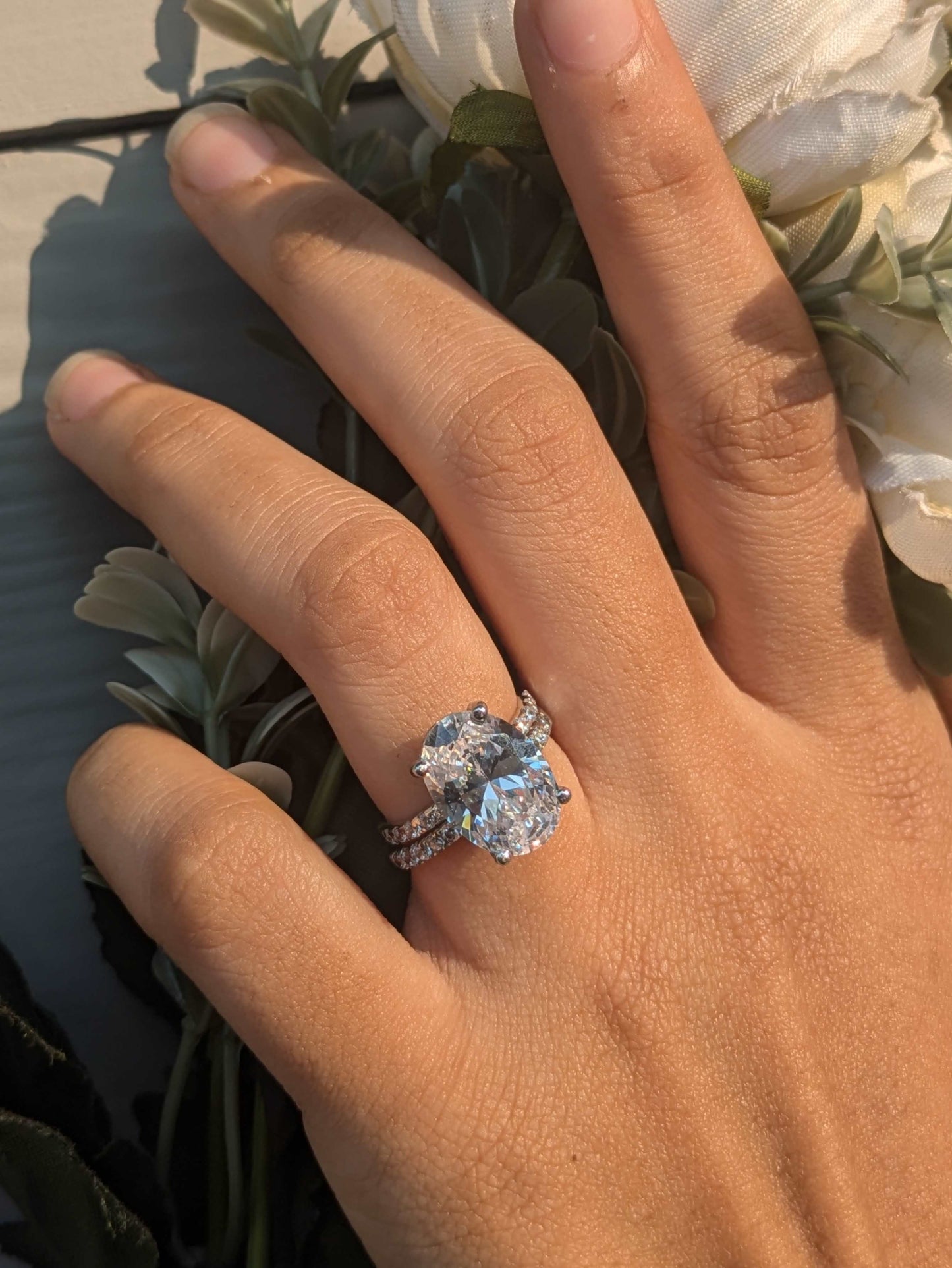 Isabella Oval Solitaire Silver Ring