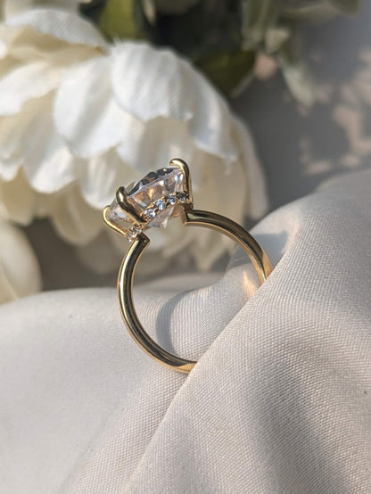 5Ct Hayley Oval Solitaire Silver Ring