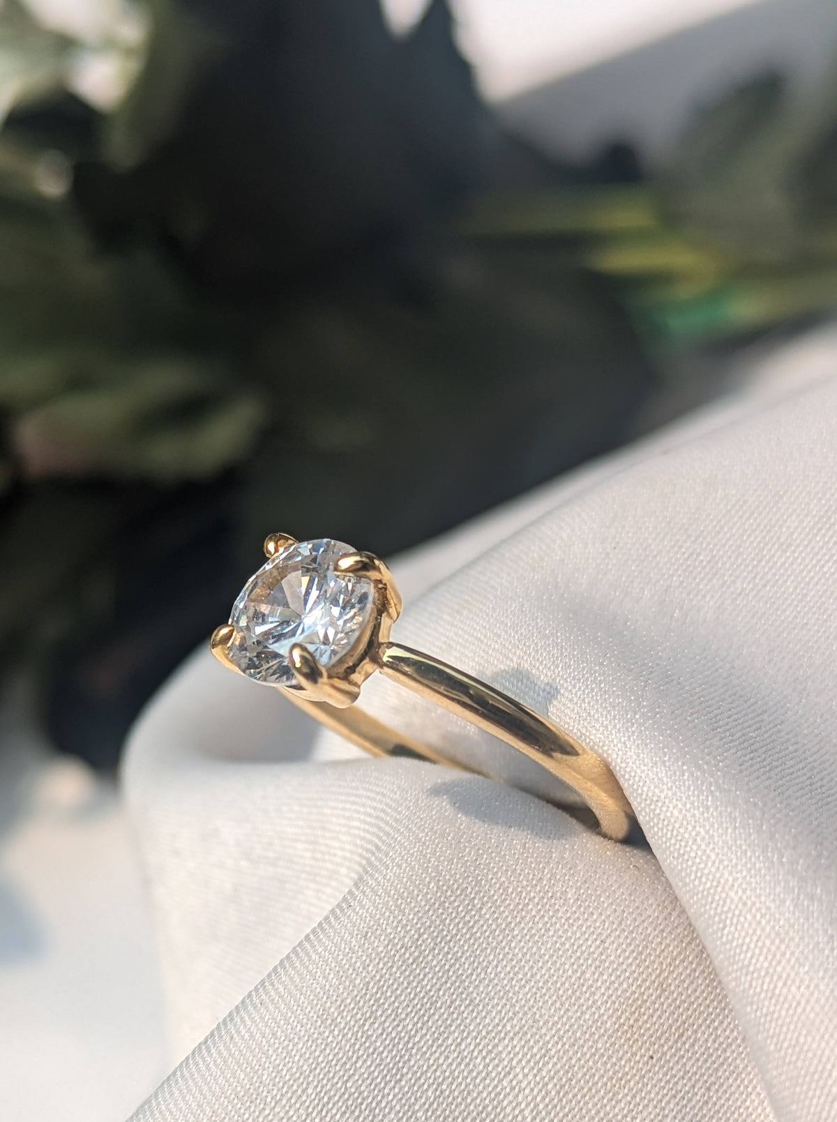 1.25Ct Lisa Low Setted Silver Solitaire Ring