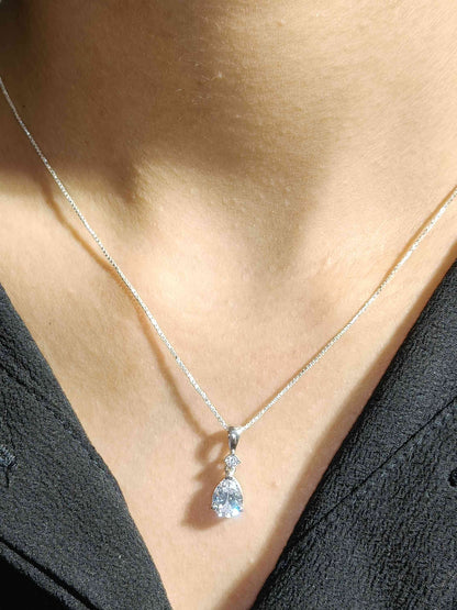 White Pear Silver Pendant