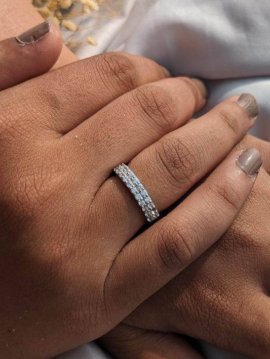 Thea Diamond Silver Band