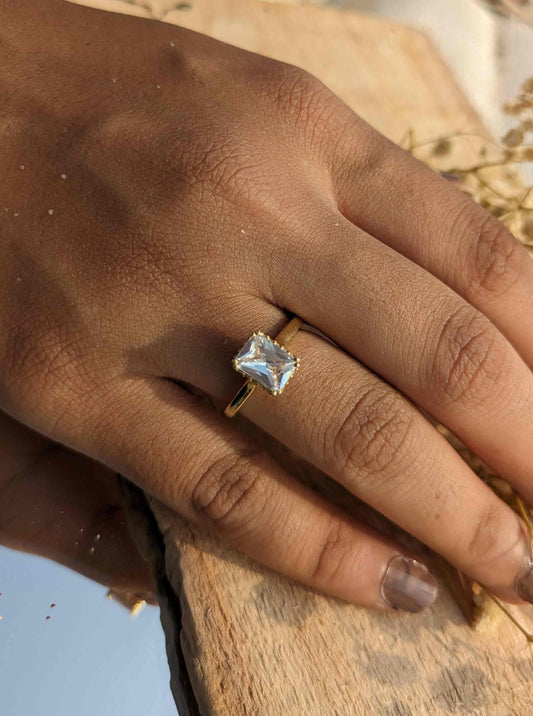 radiant solitaire ring