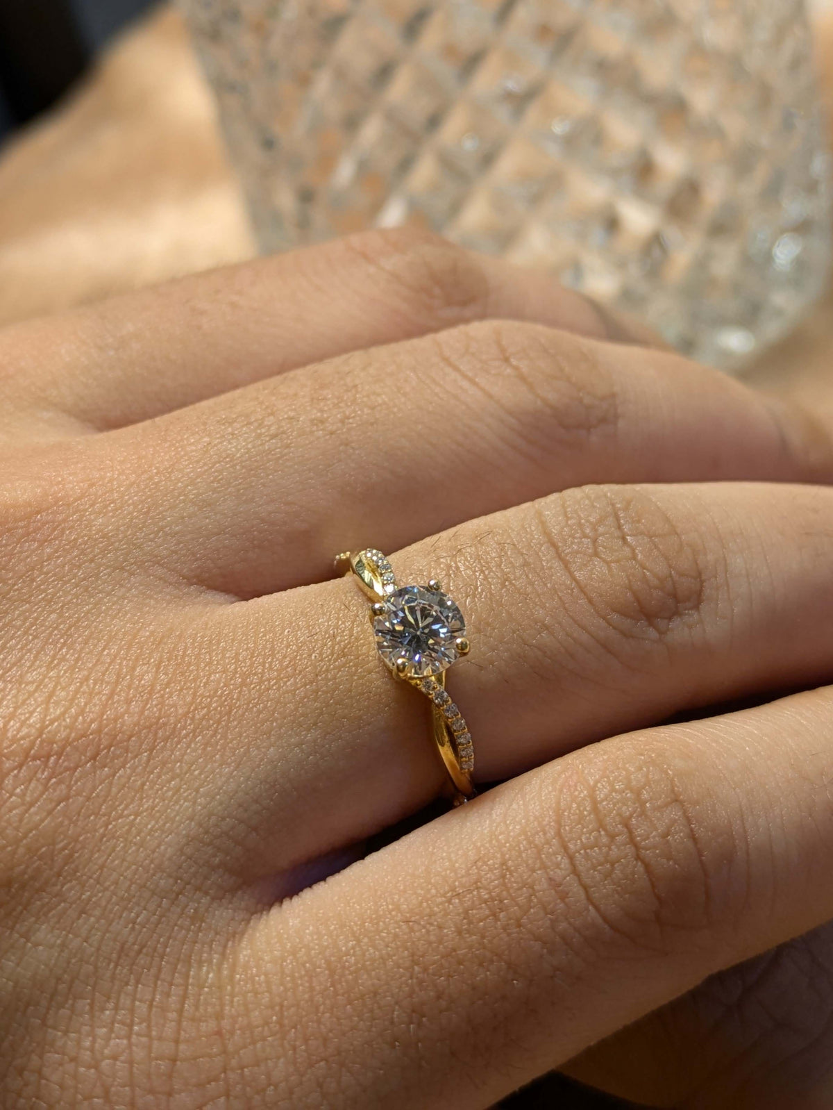0.8Ct Juvia Silver Solitaire Ring