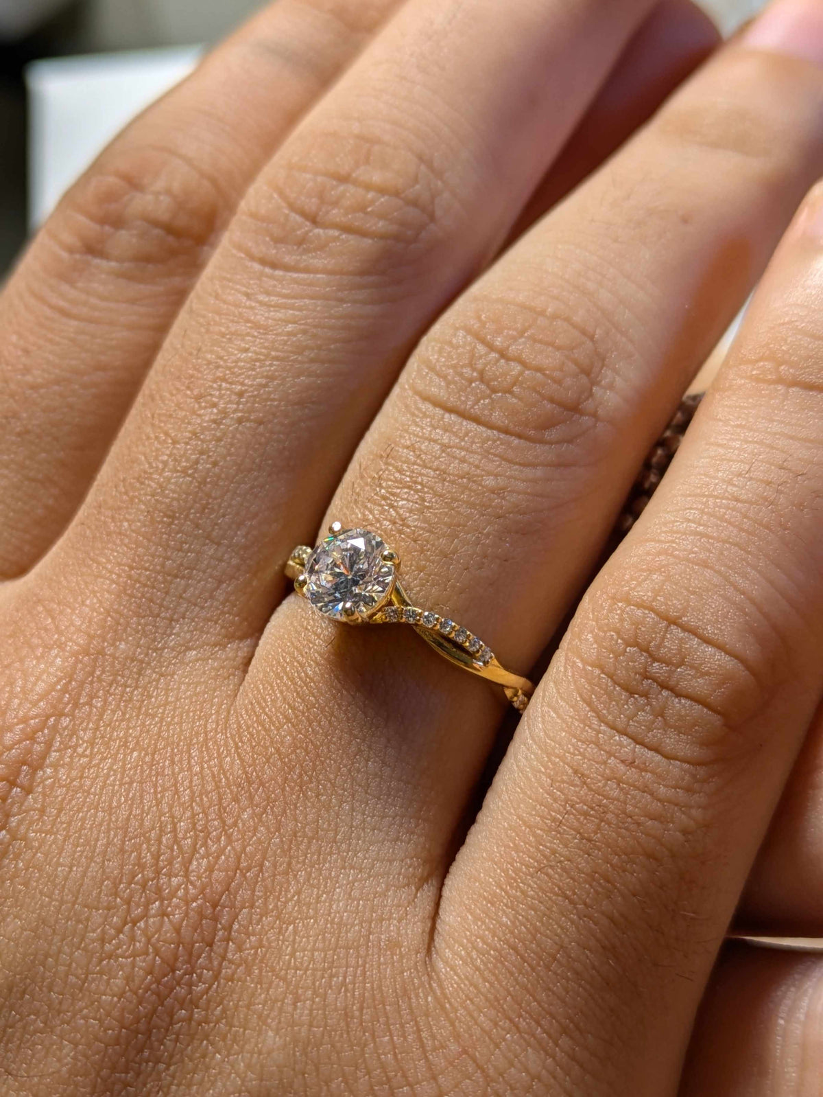 0.8Ct Juvia Silver Solitaire Ring