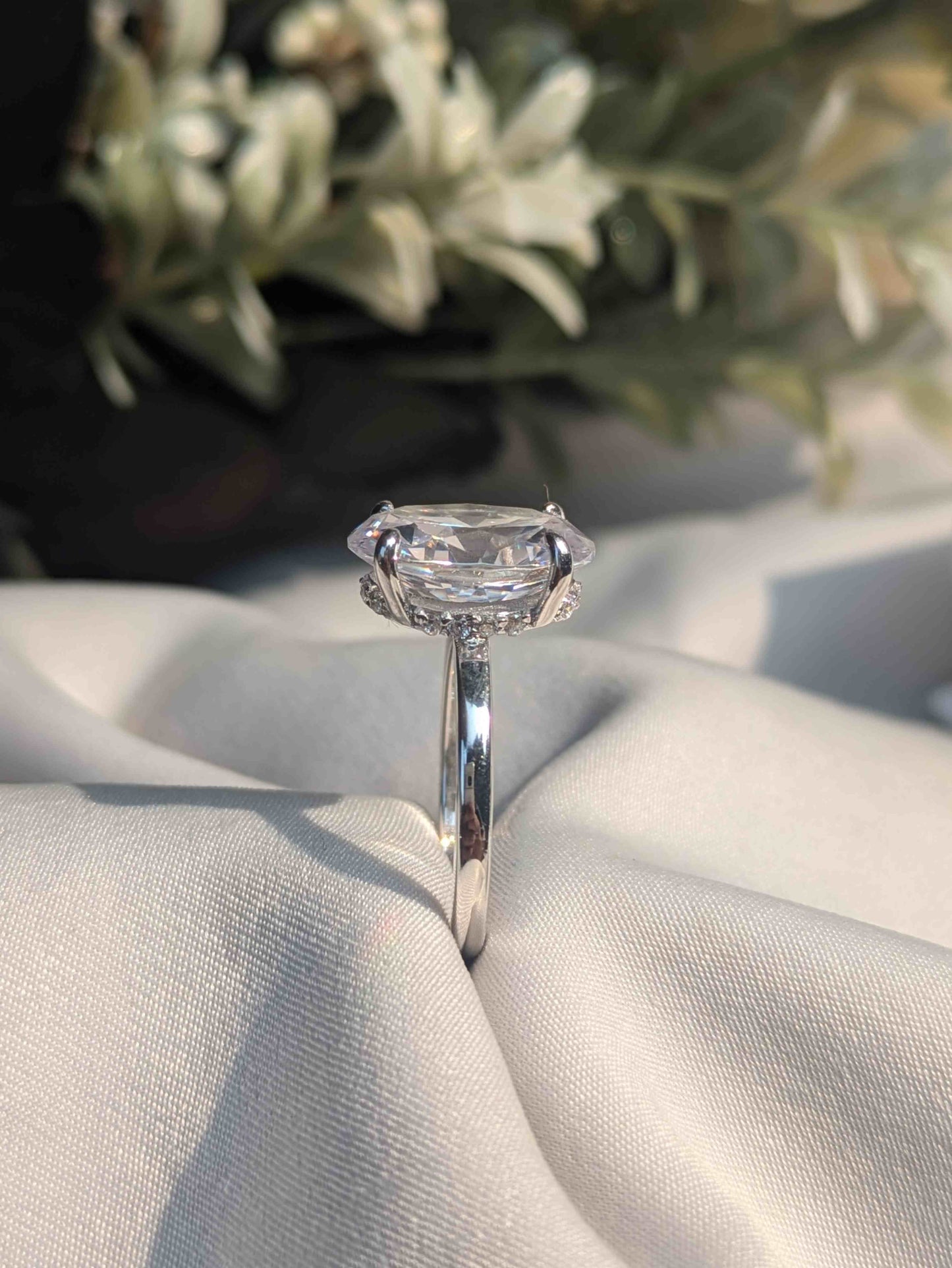 Hayley Oval Solitaire Silver Ring