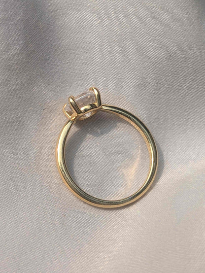 1.25Ct Lisa Low Setted Silver Solitaire Ring