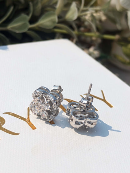 Clover Stud Silver Earring