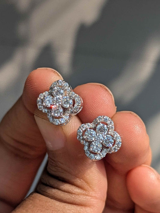Clover Stud Silver Earring