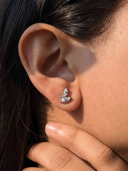 Dainty Birdie Silver Earring