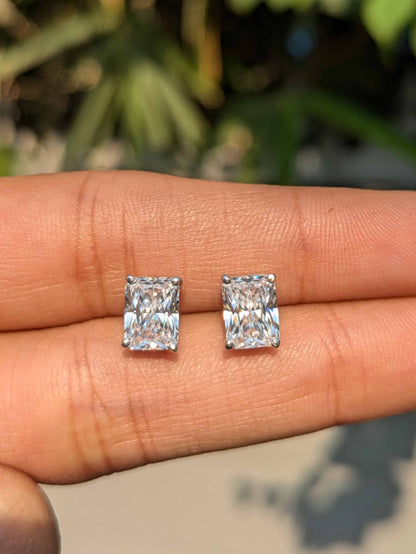 Radiant Stud Silver Earring