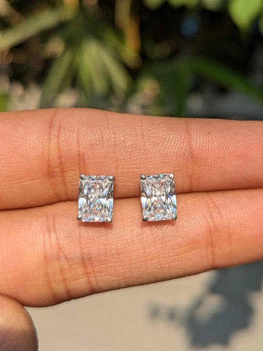 Radiant Stud Silver Earring