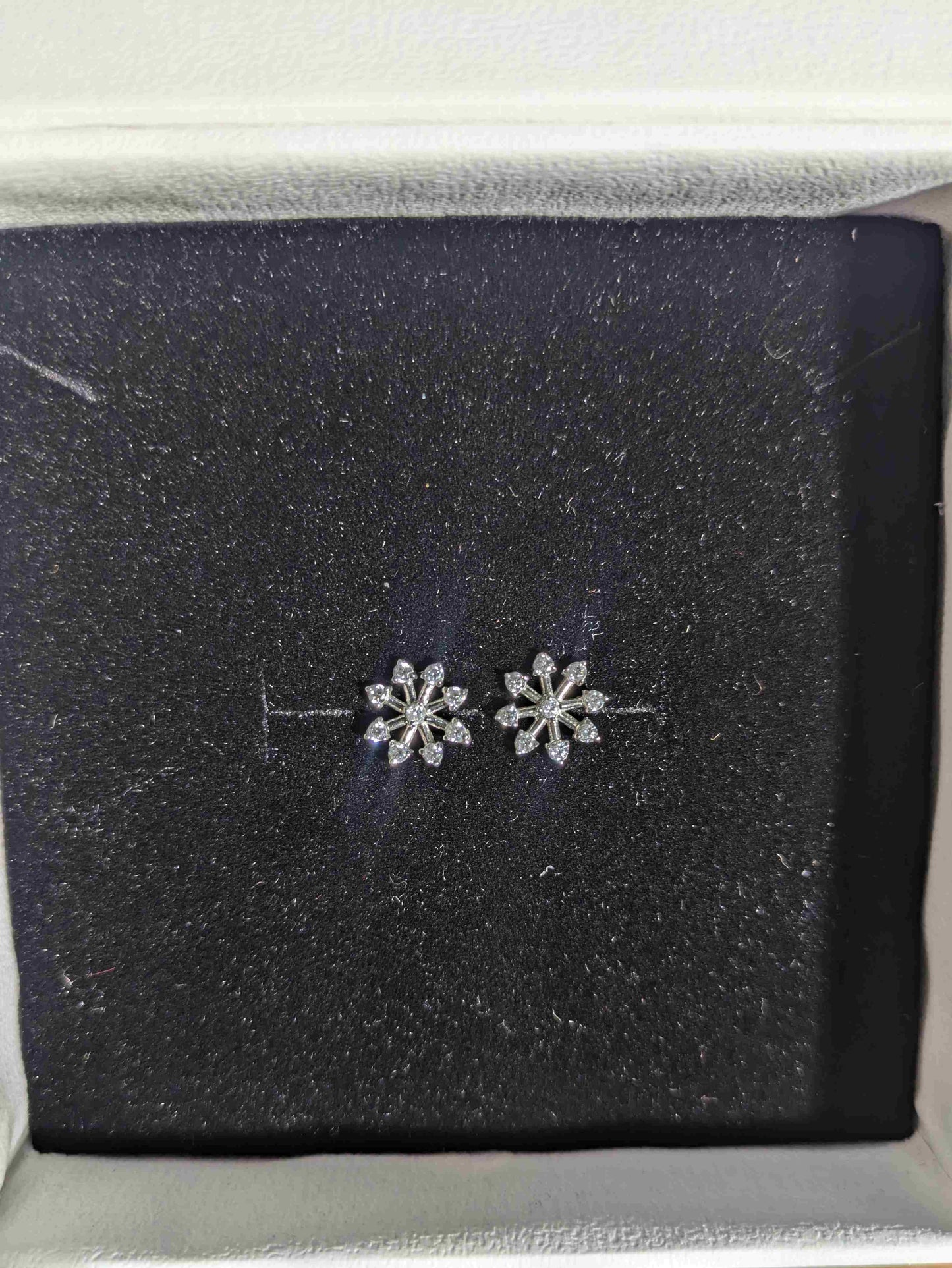 Celes Silver Diamond Stud Earring