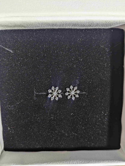 Celes Silver Diamond Stud Earring