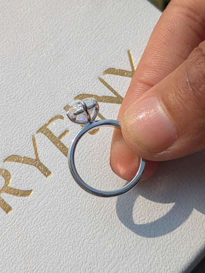 Radaint Ice Crushed Silver N/S Setting Ring For Women