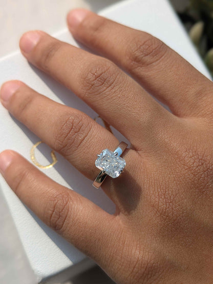 Radaint Ice Crushed Silver N/S Setting Ring For Women