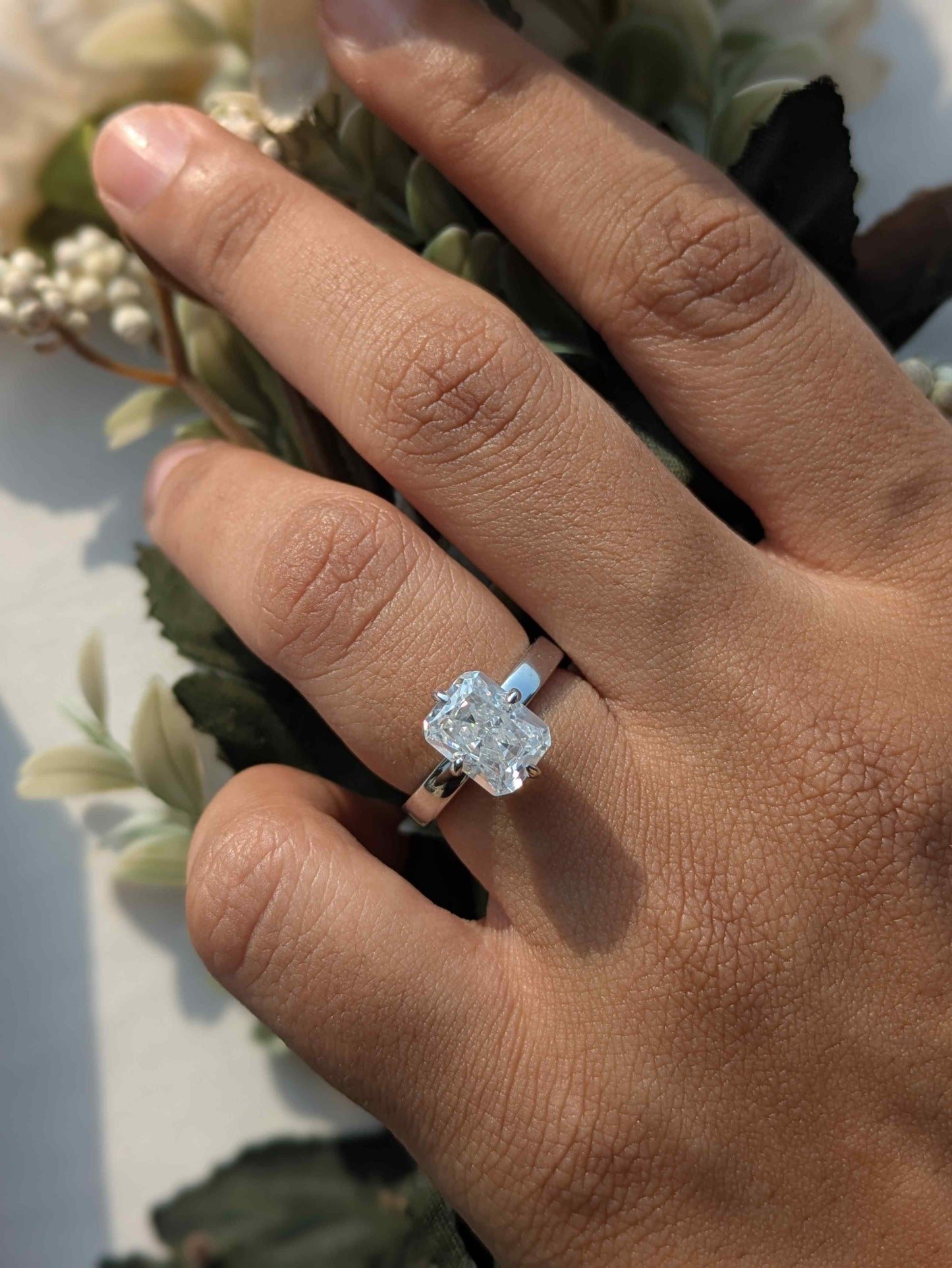 Radaint Ice Crushed Silver N/S Setting Ring For Women