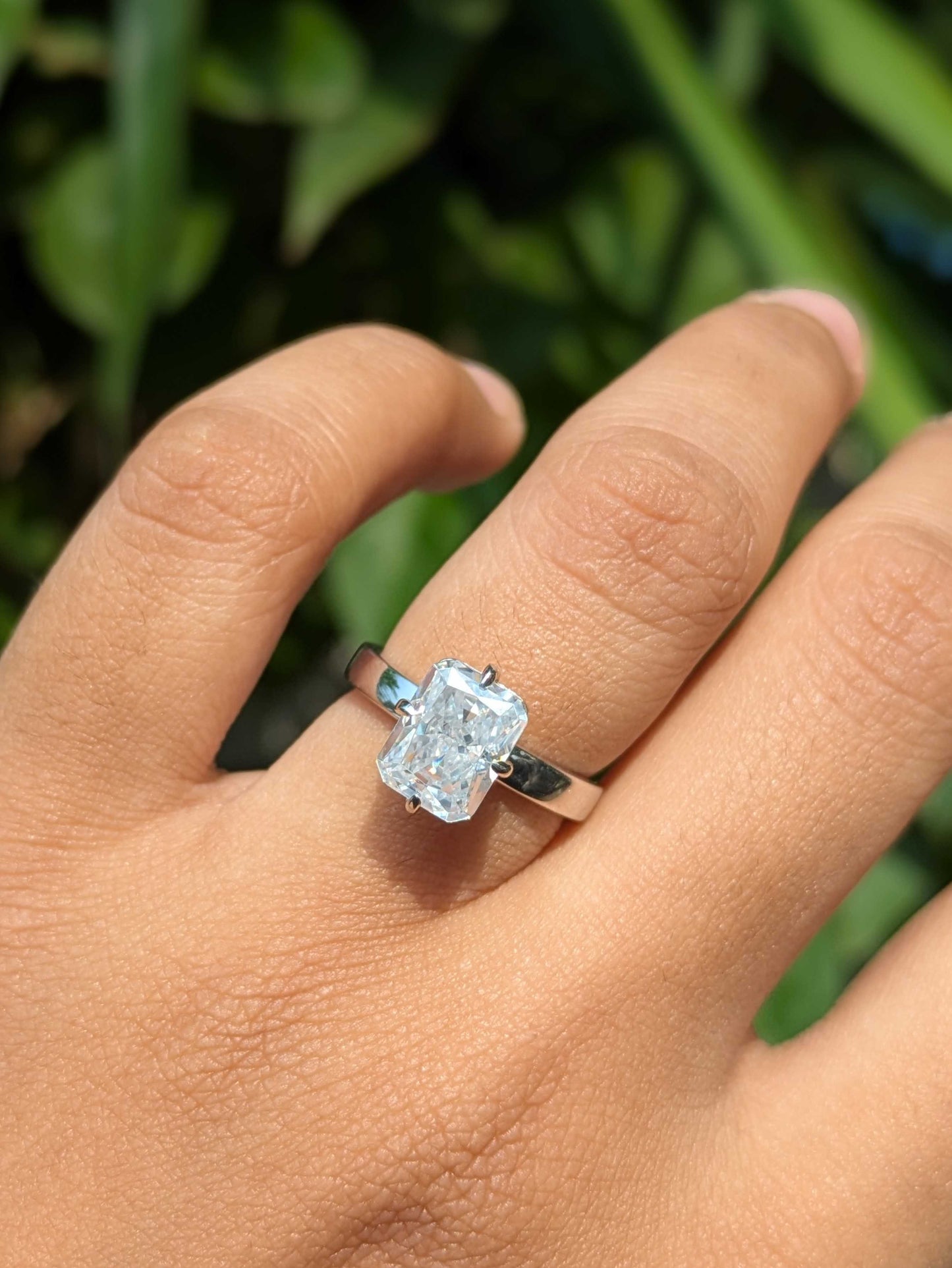 Radaint Ice Crushed Silver N/S Setting Ring For Women