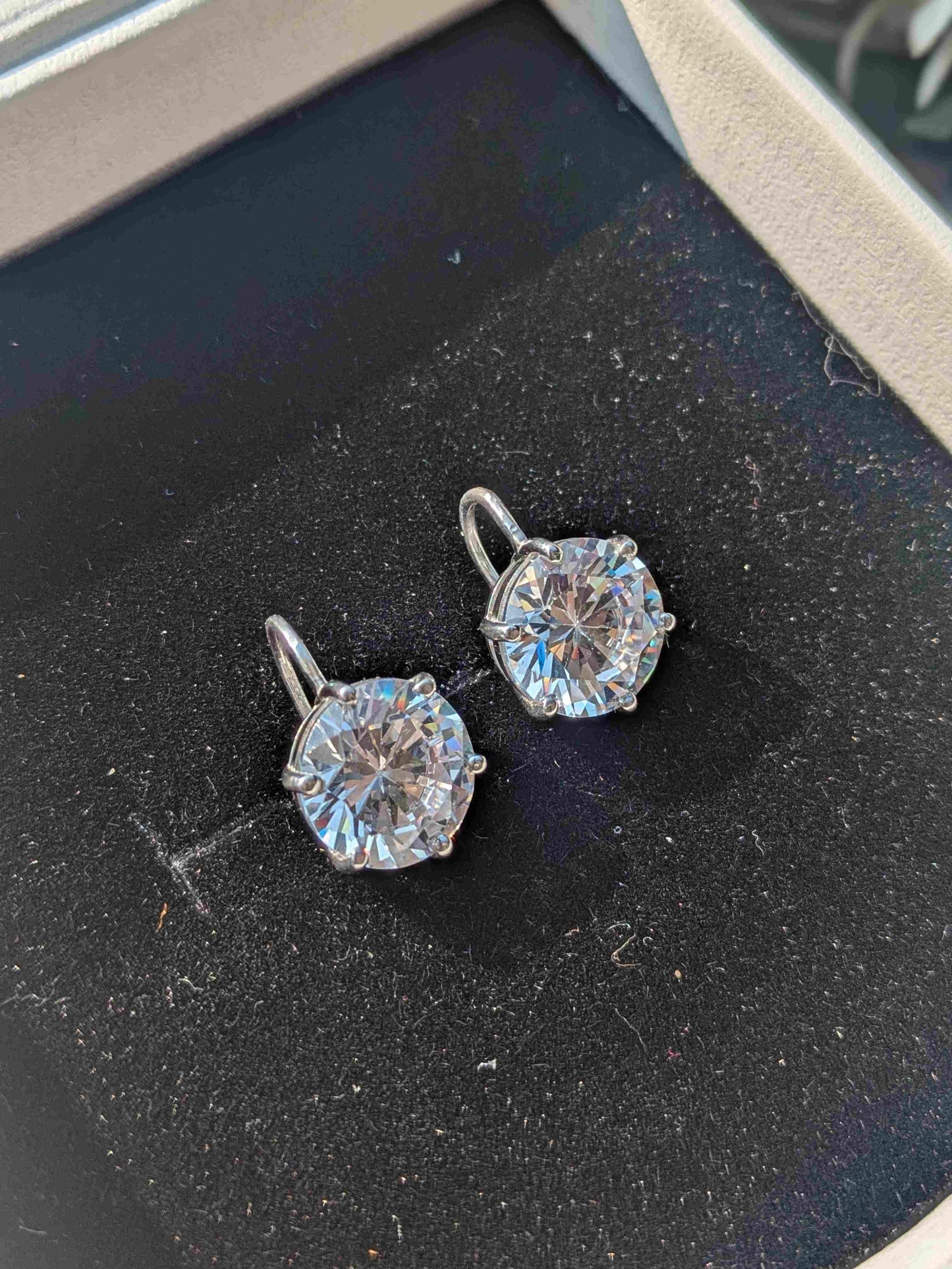 12 mm Round Silver Earrings For Women