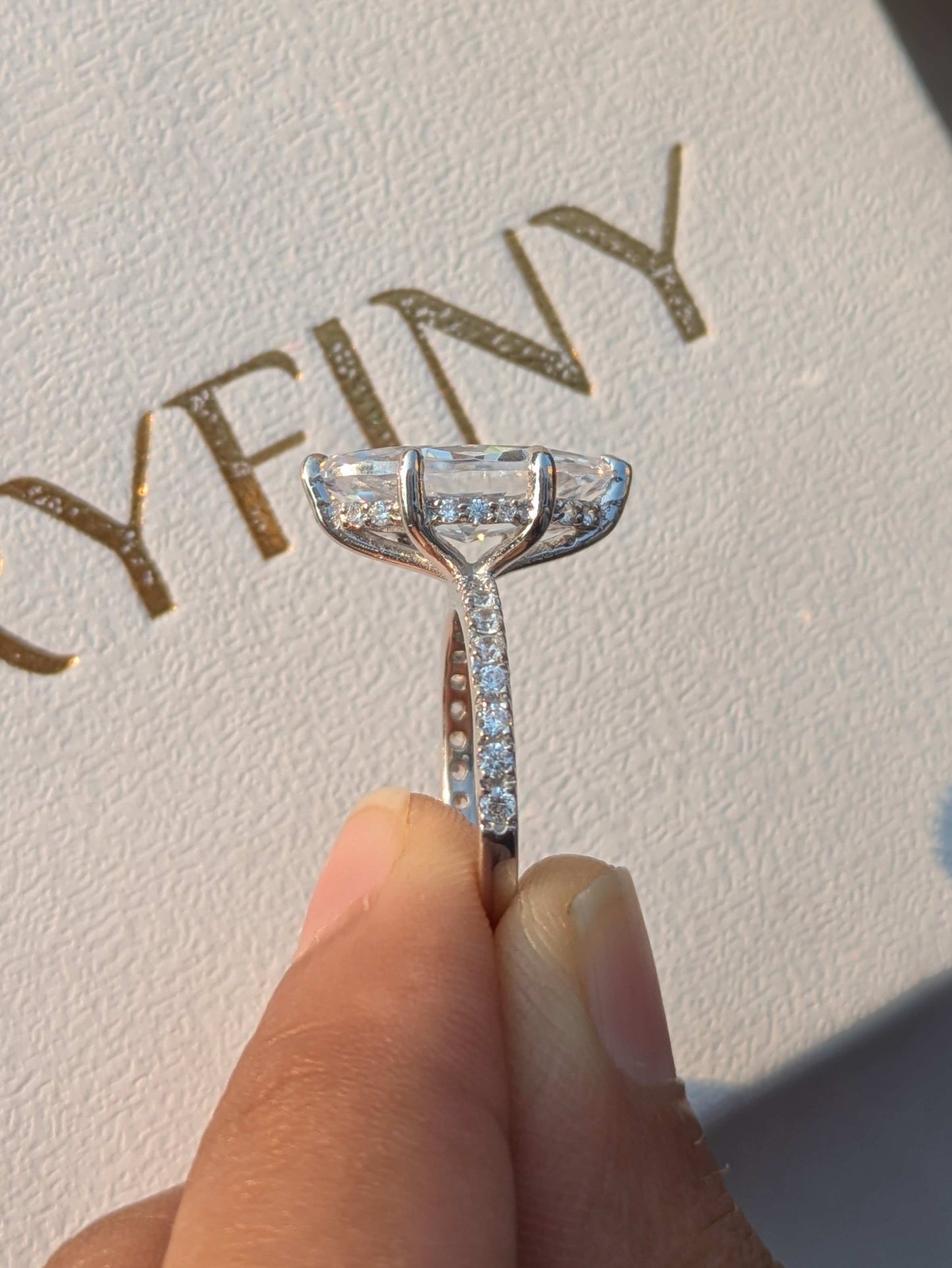 4.2Ct Lauren Marquise Solitaire Silver Ring For Women